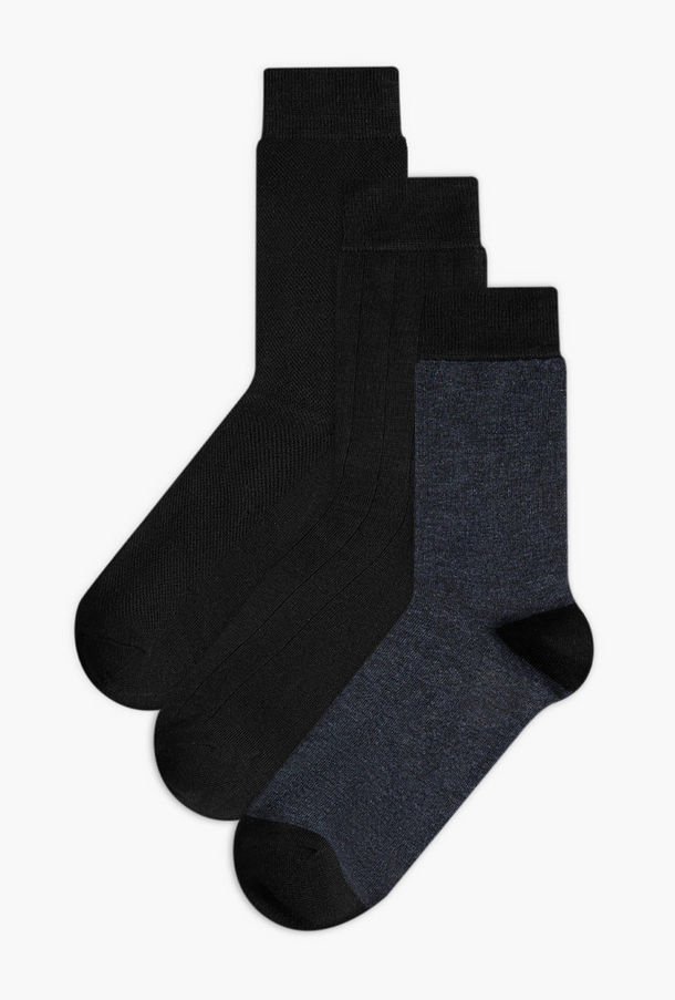 Men Socks Crew Length - Set of 3-men-socks-image-1