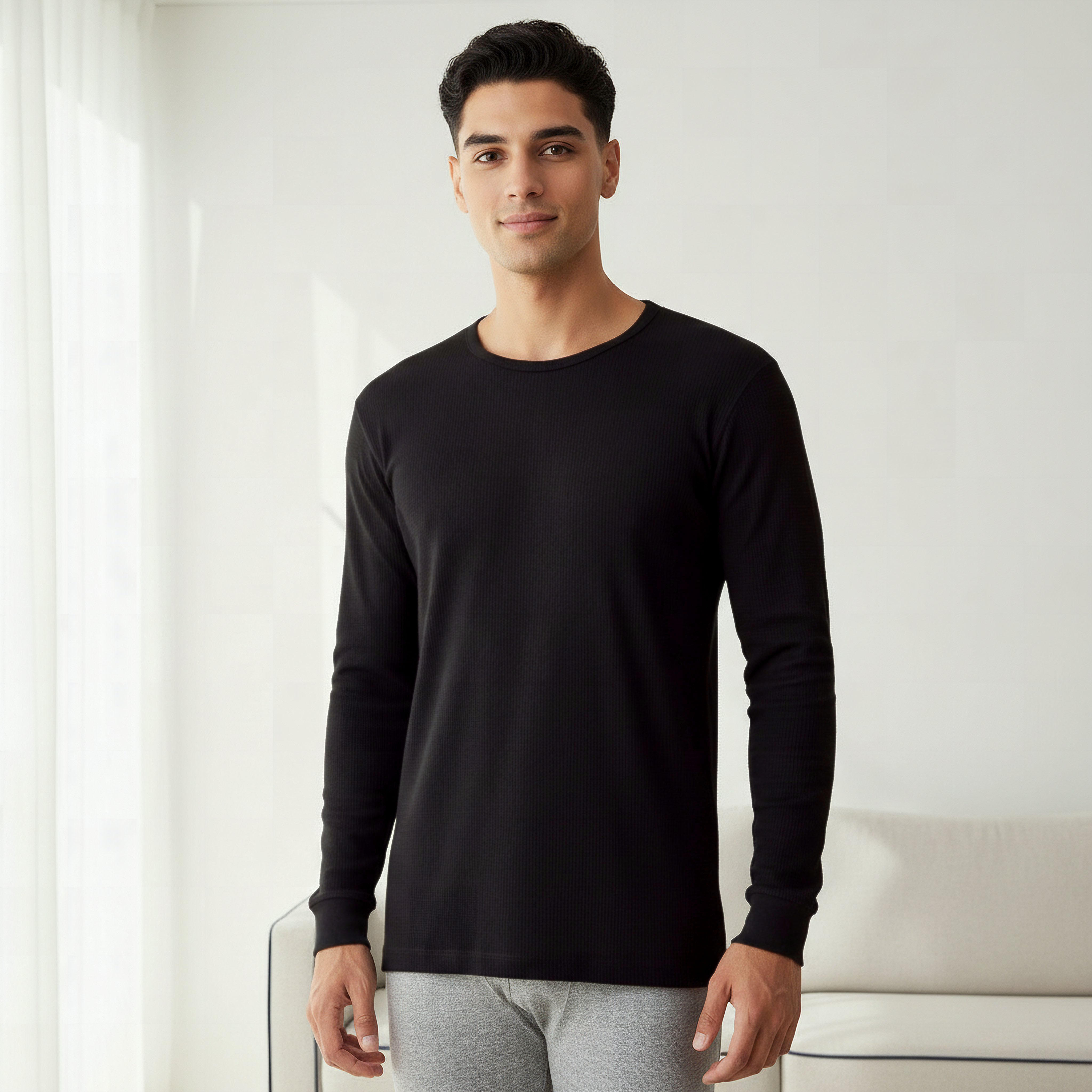 تيشيرت رجالي حراري قطن-men-clothing-innerwear-thermals-image-1
