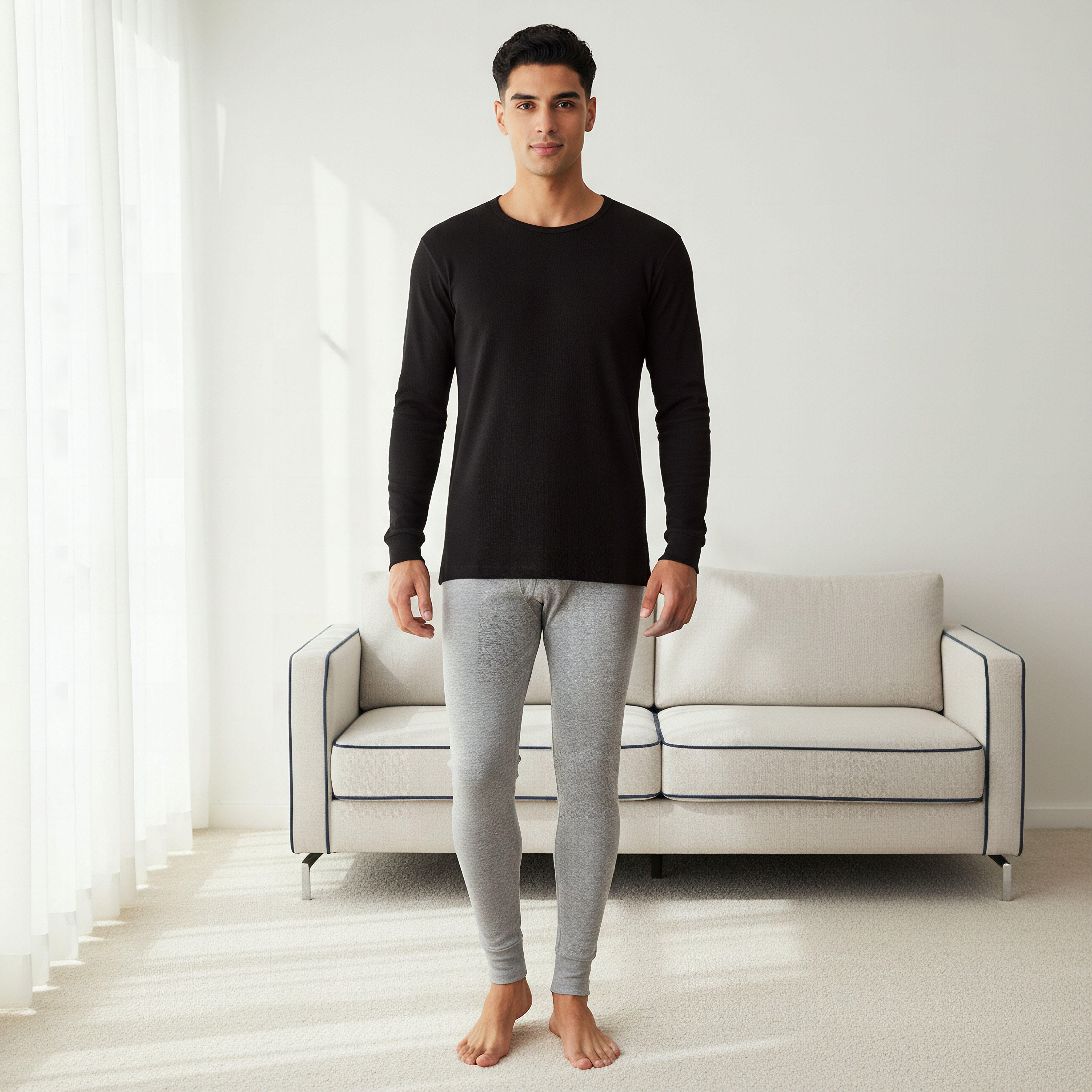 Men Cotton Thermal T-shirt-men-clothing-innerwear-thermals-image-3