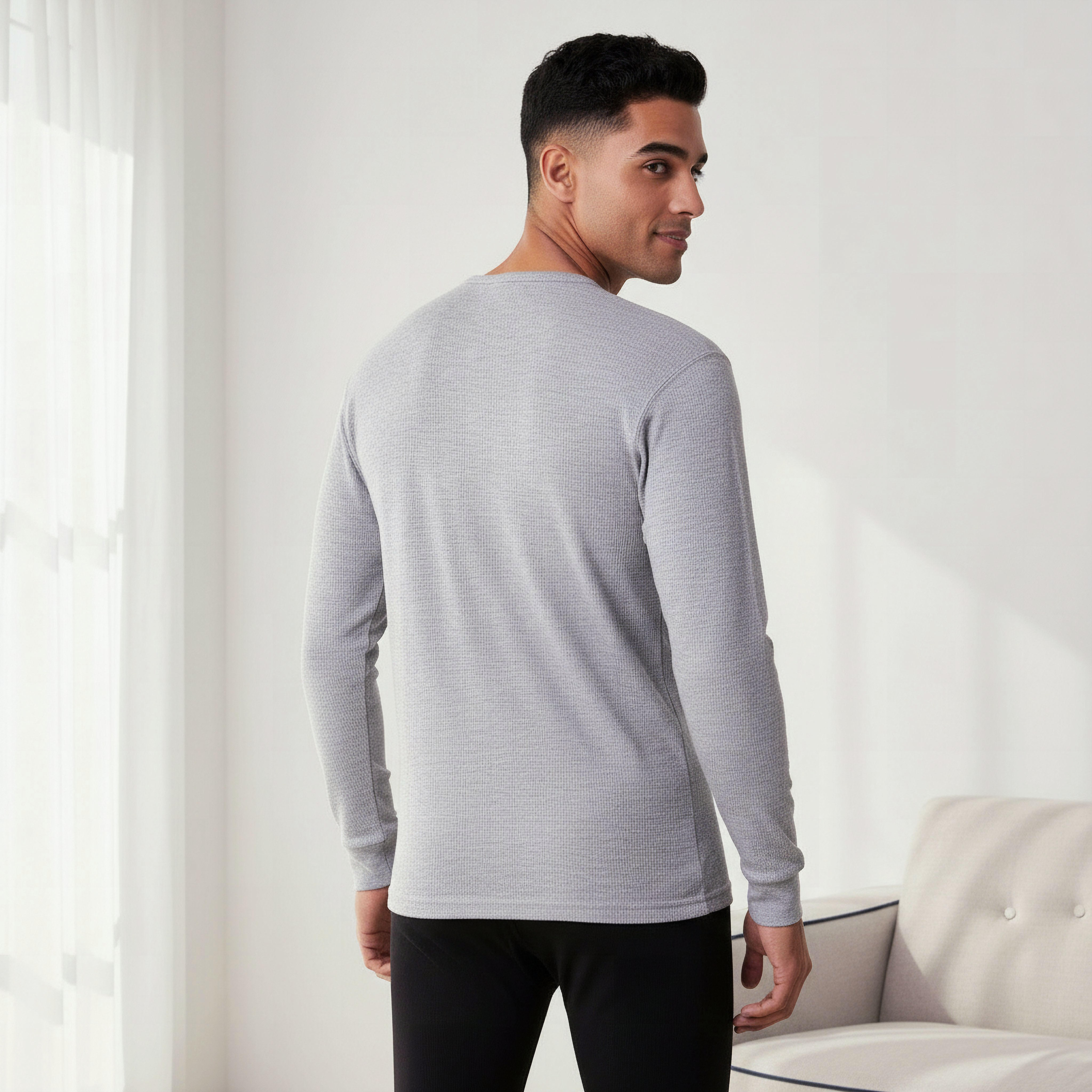 Men Cotton Thermal T-shirt-men-clothing-innerwear-thermals-image-4