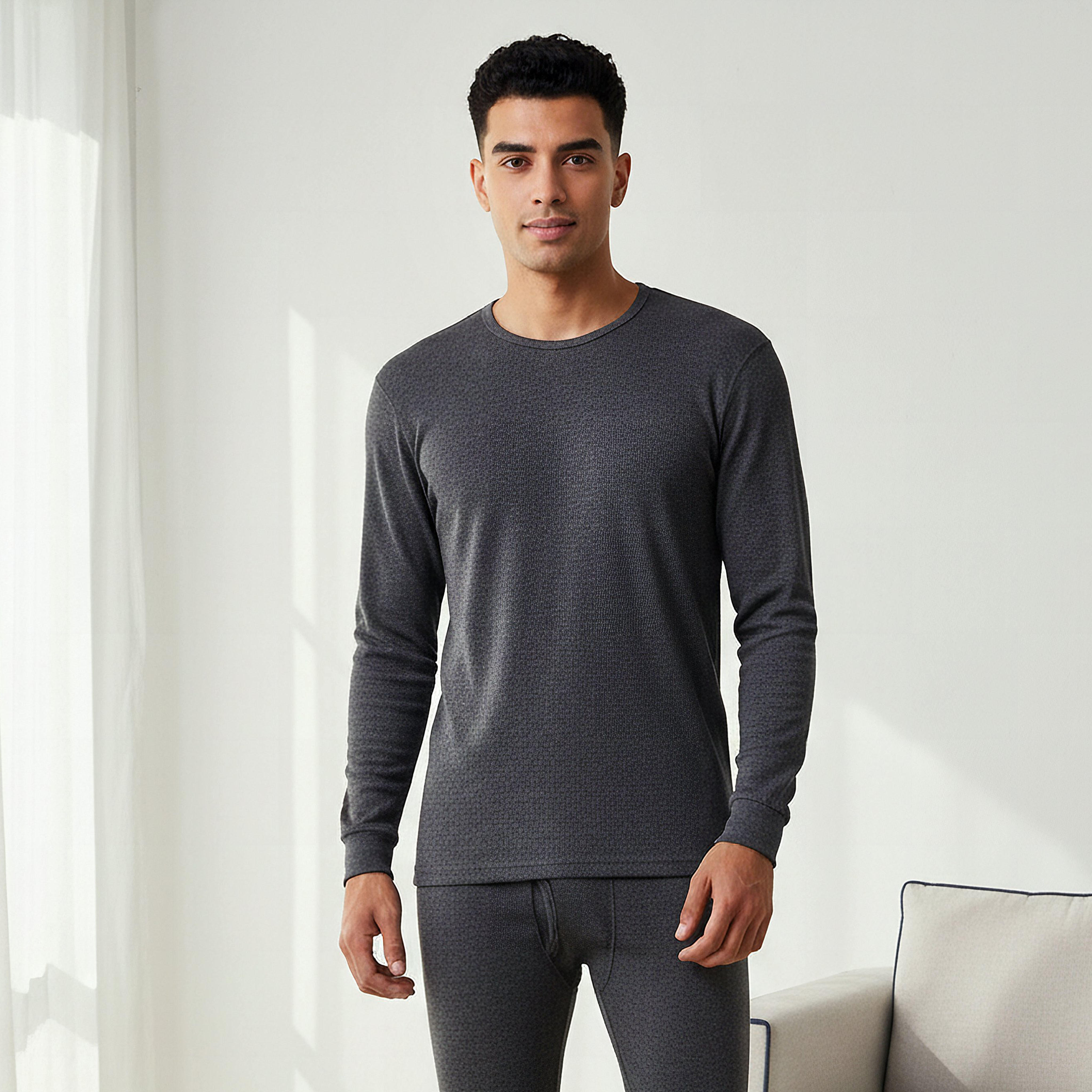 Men Cotton Thermal T-shirt-men-clothing-innerwear-thermals-image-1