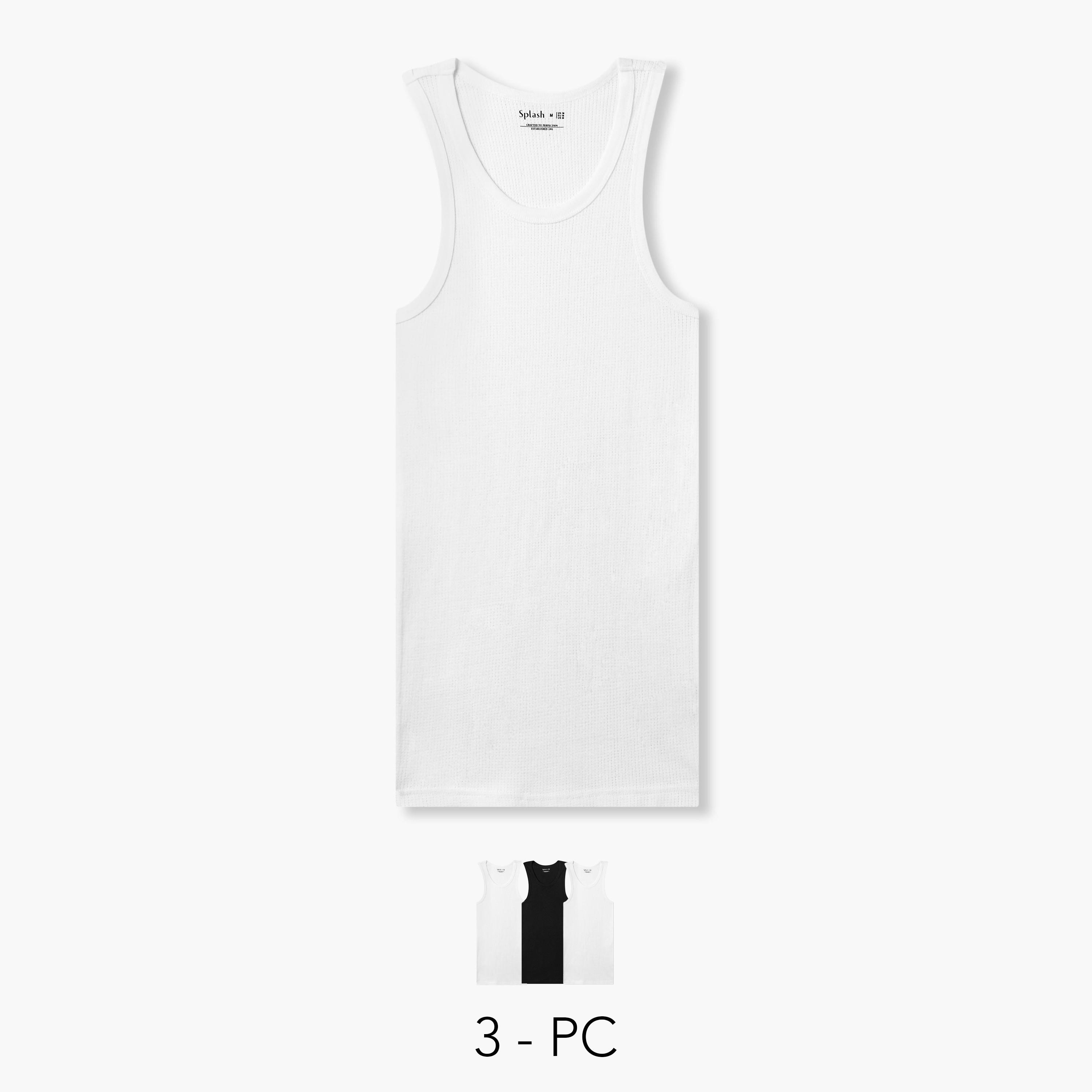 فيست قطن رجالي مضلع - عبوة من 3 قطع-men-clothing-innerwear-vests-image-1