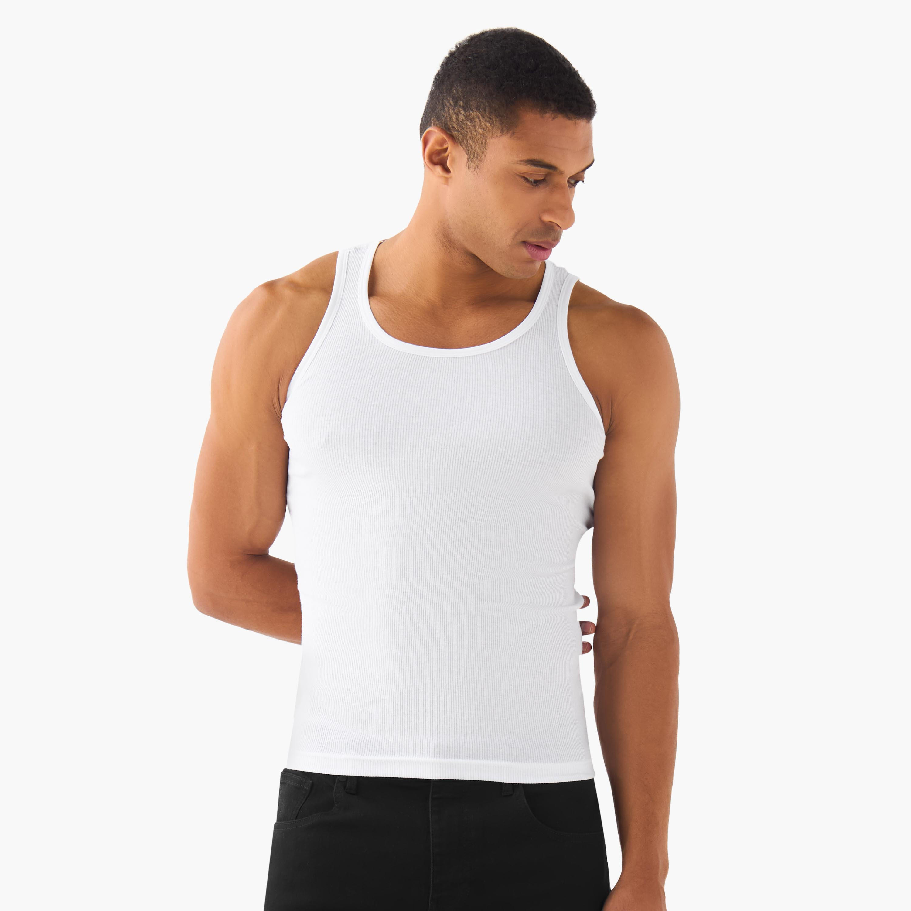 طقم فيستات قطن 3 قطع مضلعة للرجال-men-clothing-tshirtsandpolos-vests-image-4
