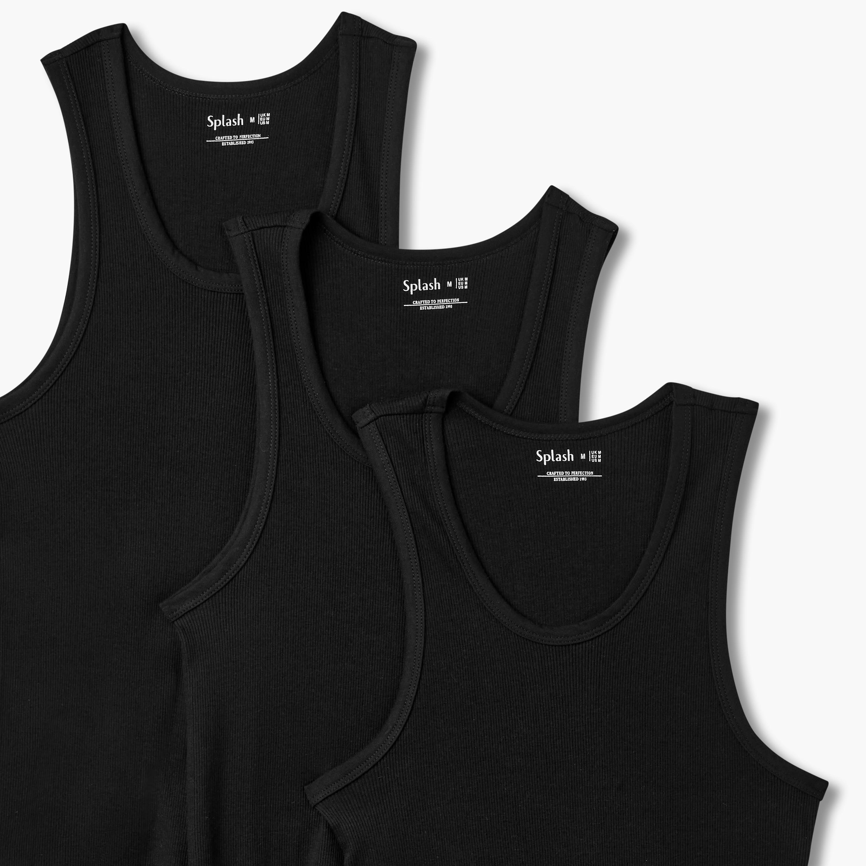 فيستات رجالي قطن مضلعة - عبوة 3 قطع-men-clothing-innerwear-vests-image-1