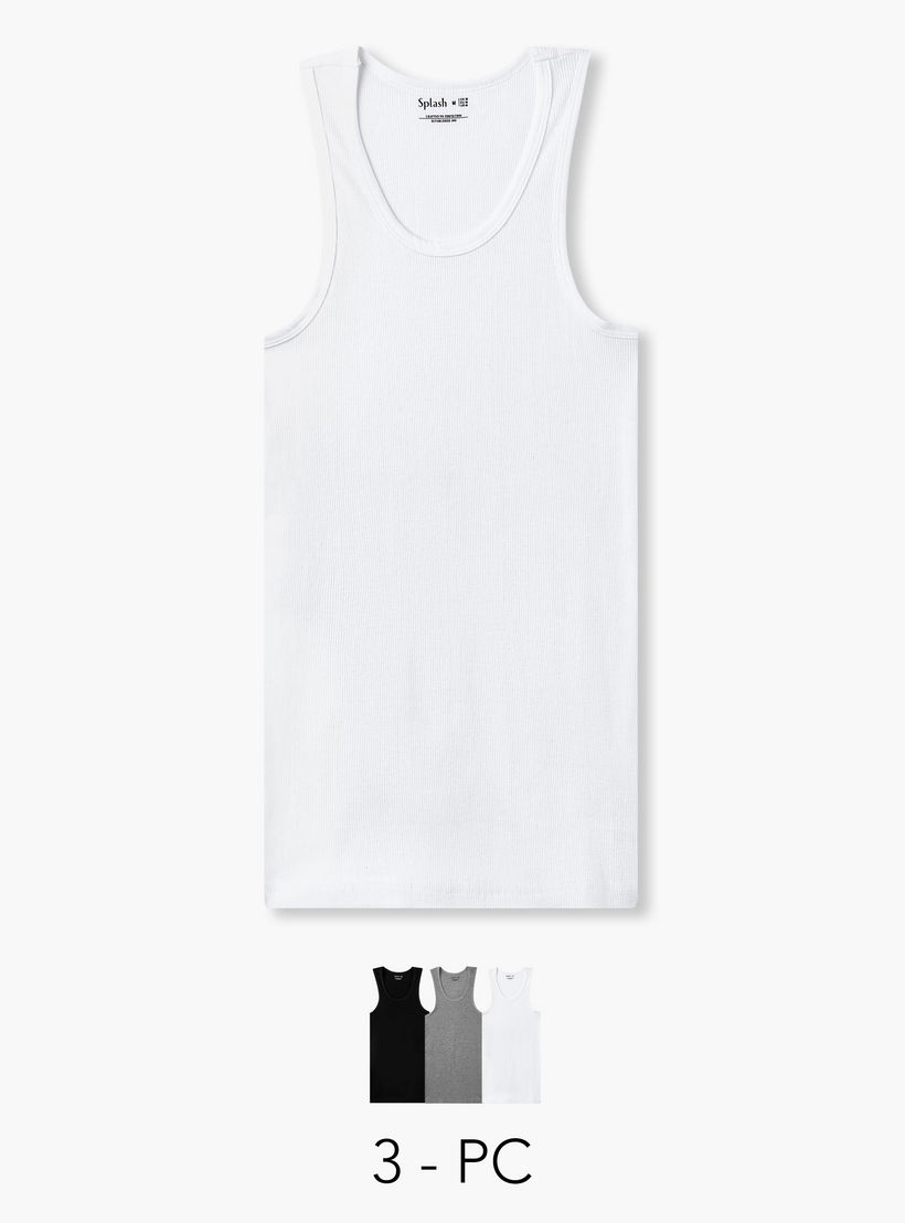 فيستات رجالي قطن مضلعة - عبوة 3 قطع-men-clothing-innerwear-vests-image-1