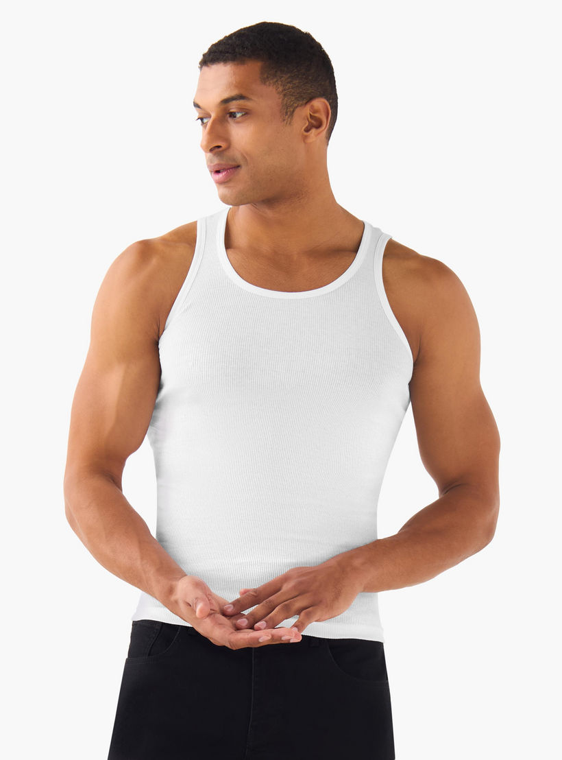 فيستات رجالي قطن مضلعة - عبوة 3 قطع-men-clothing-innerwear-vests-image-2
