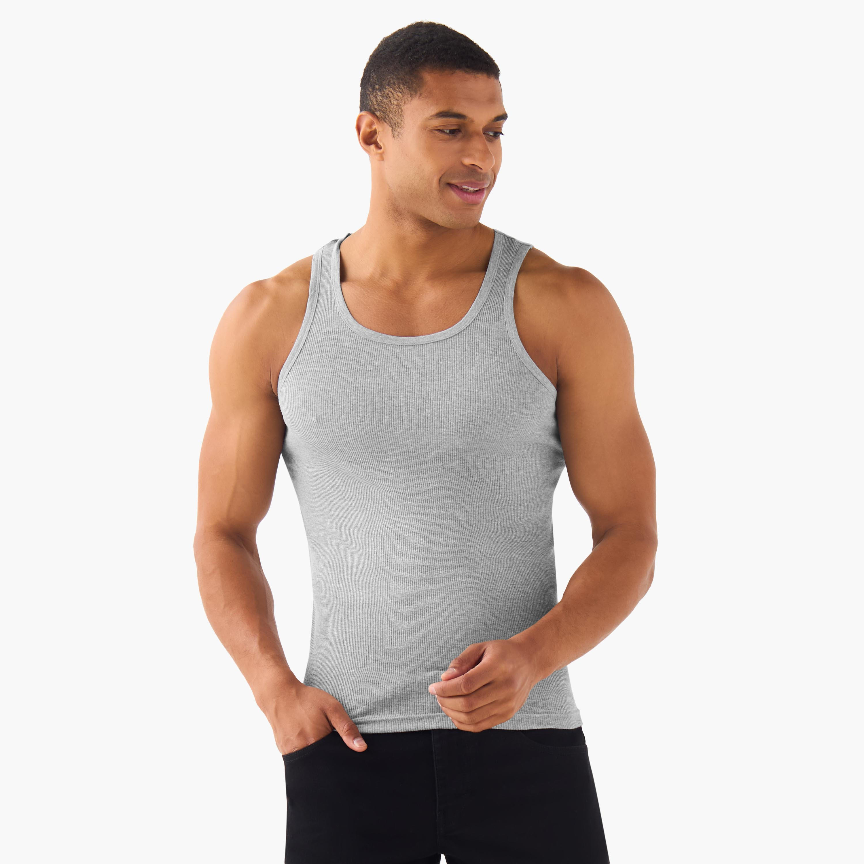 فيستات رجالي قطن مضلعة - عبوة 3 قطع-men-clothing-innerwear-vests-image-4