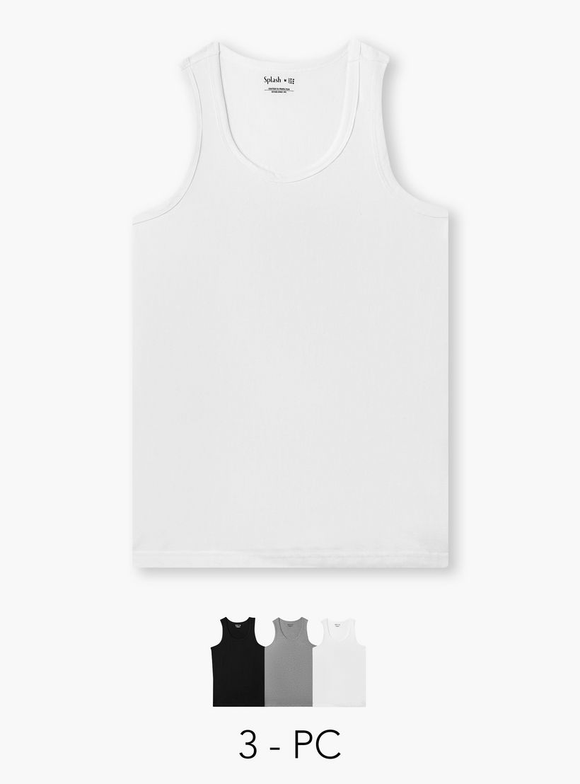 Men Ribbed Cotton Vest - Pack of 3-men-clothing-innerwear-vests-image-1