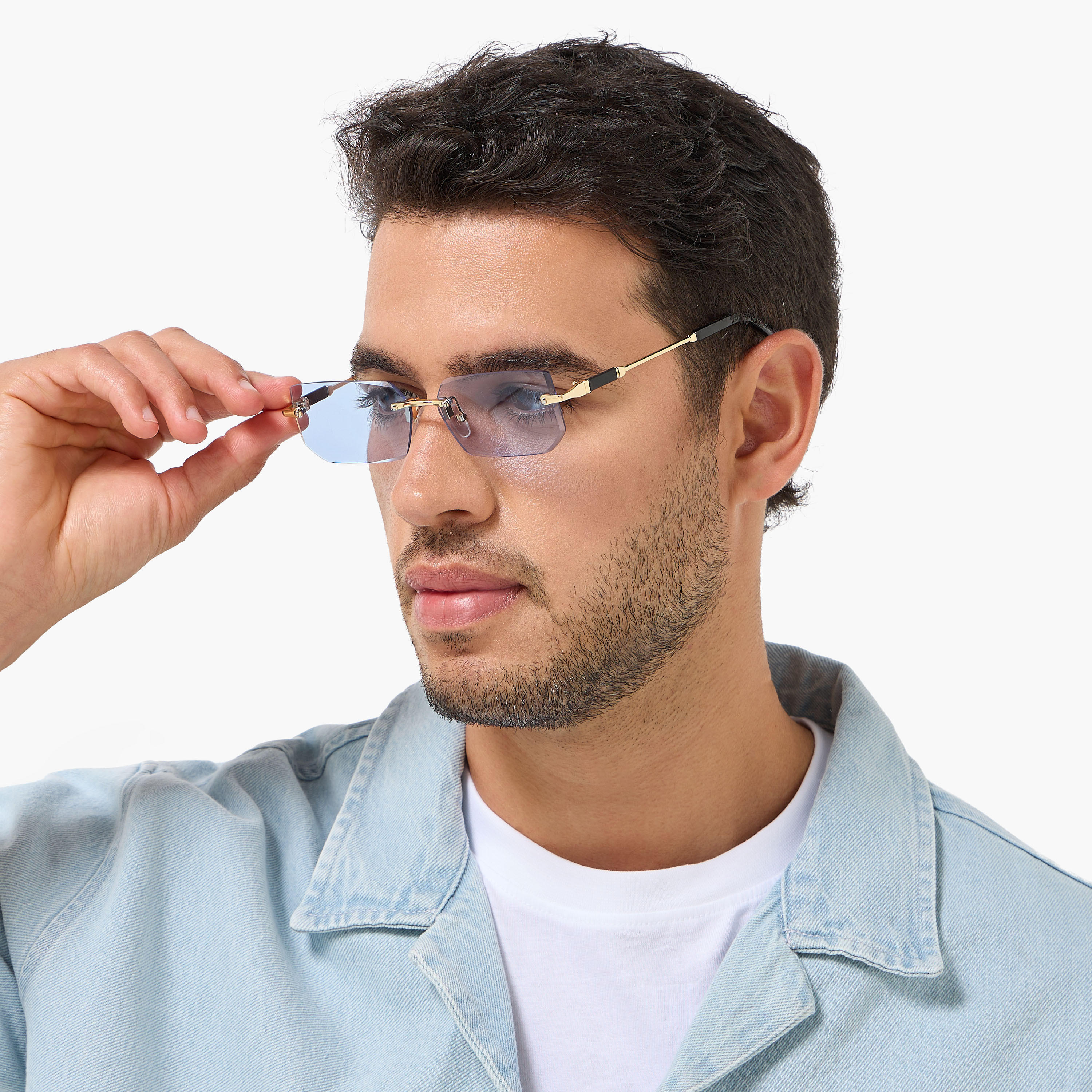 نظارة شمسية رجالية بعدسات زرقاء-men-sunglasses-image-2