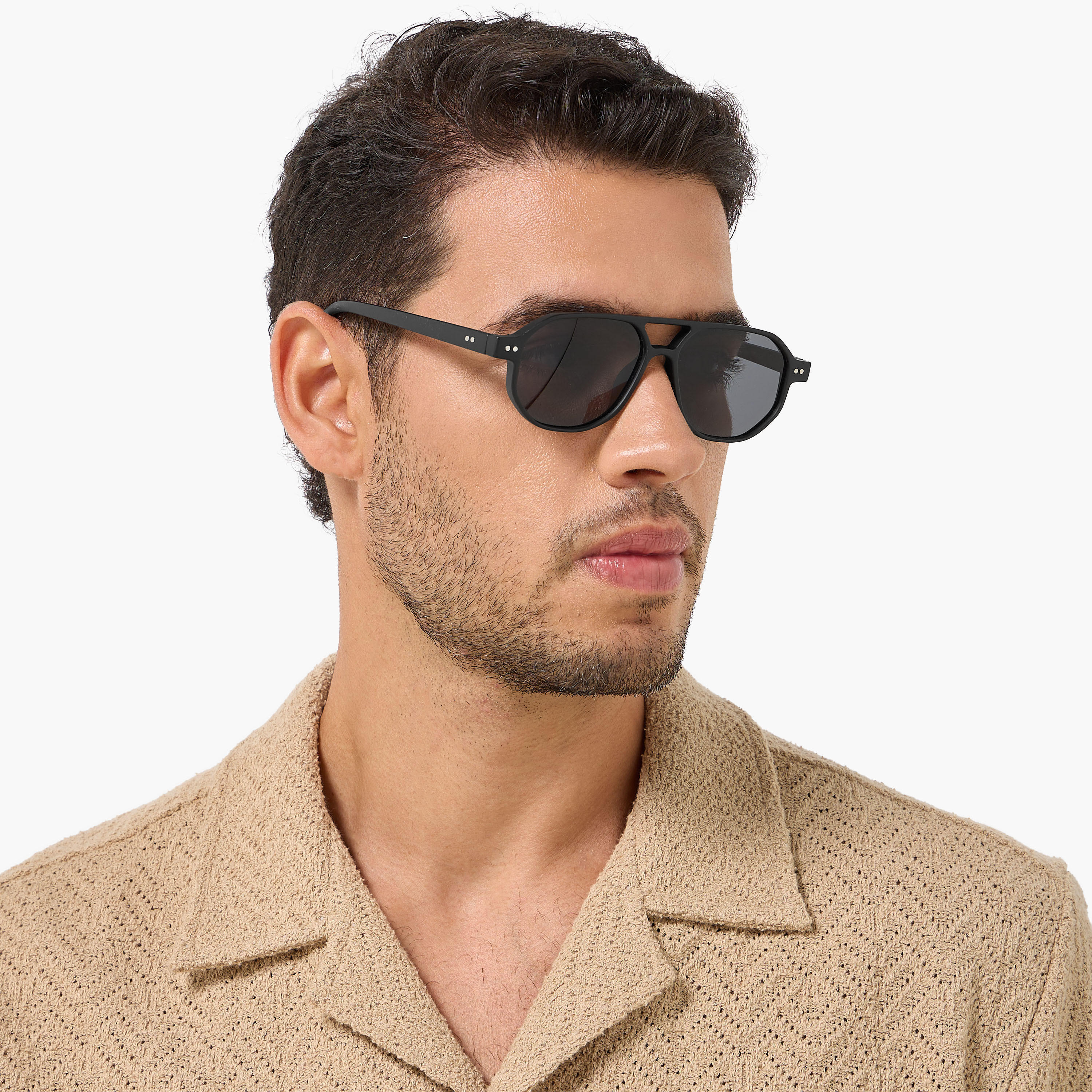 نظارة شمسية رجالية بعدسات سوداء-men-sunglasses-image-2