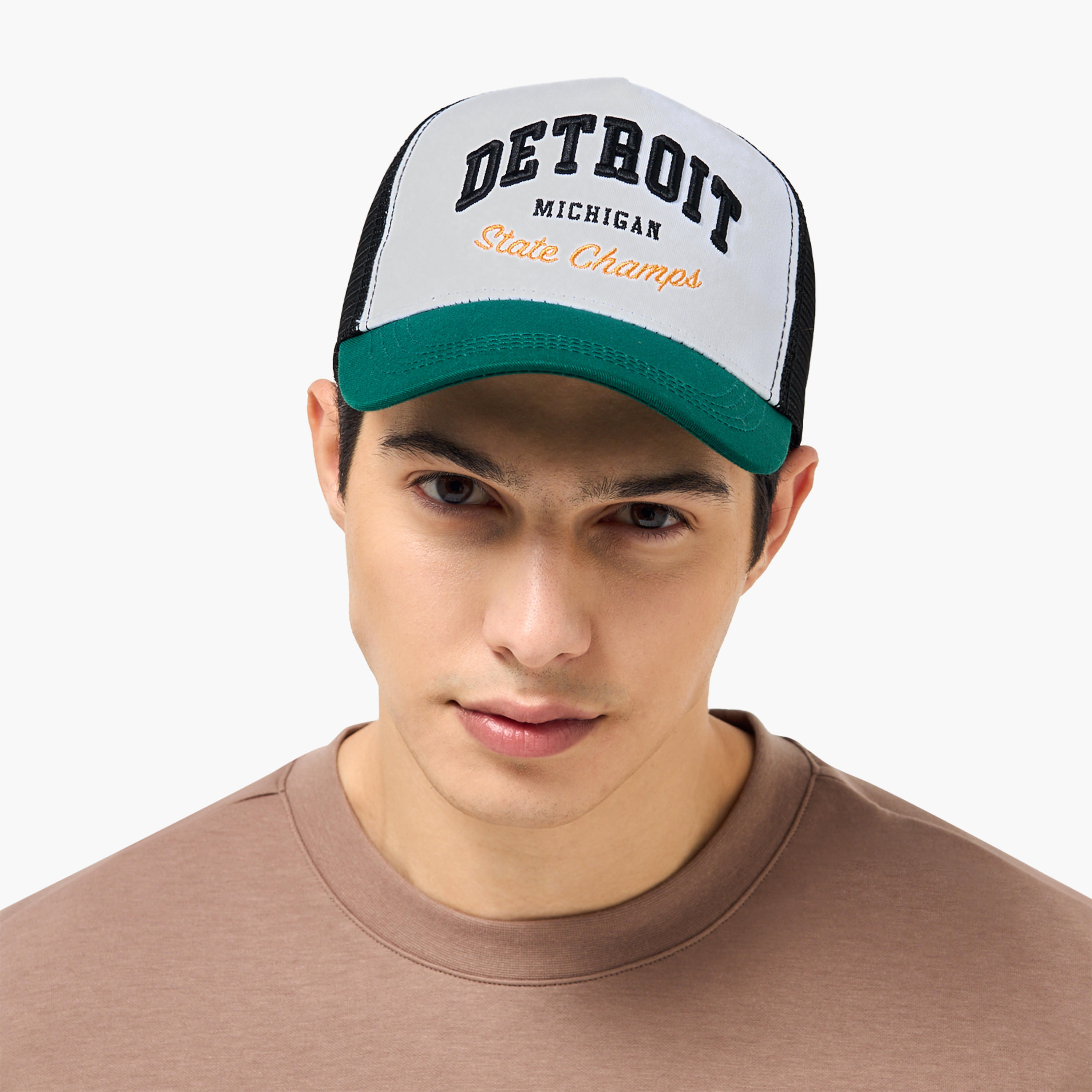 Men Cap with Detroit Embroidered Design-men-caps-image-2