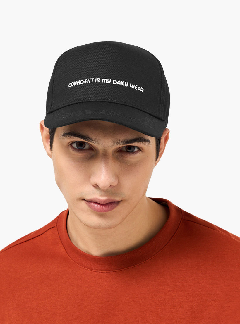Men Cap with Embroidered Slogan Design-men-caps-image-2