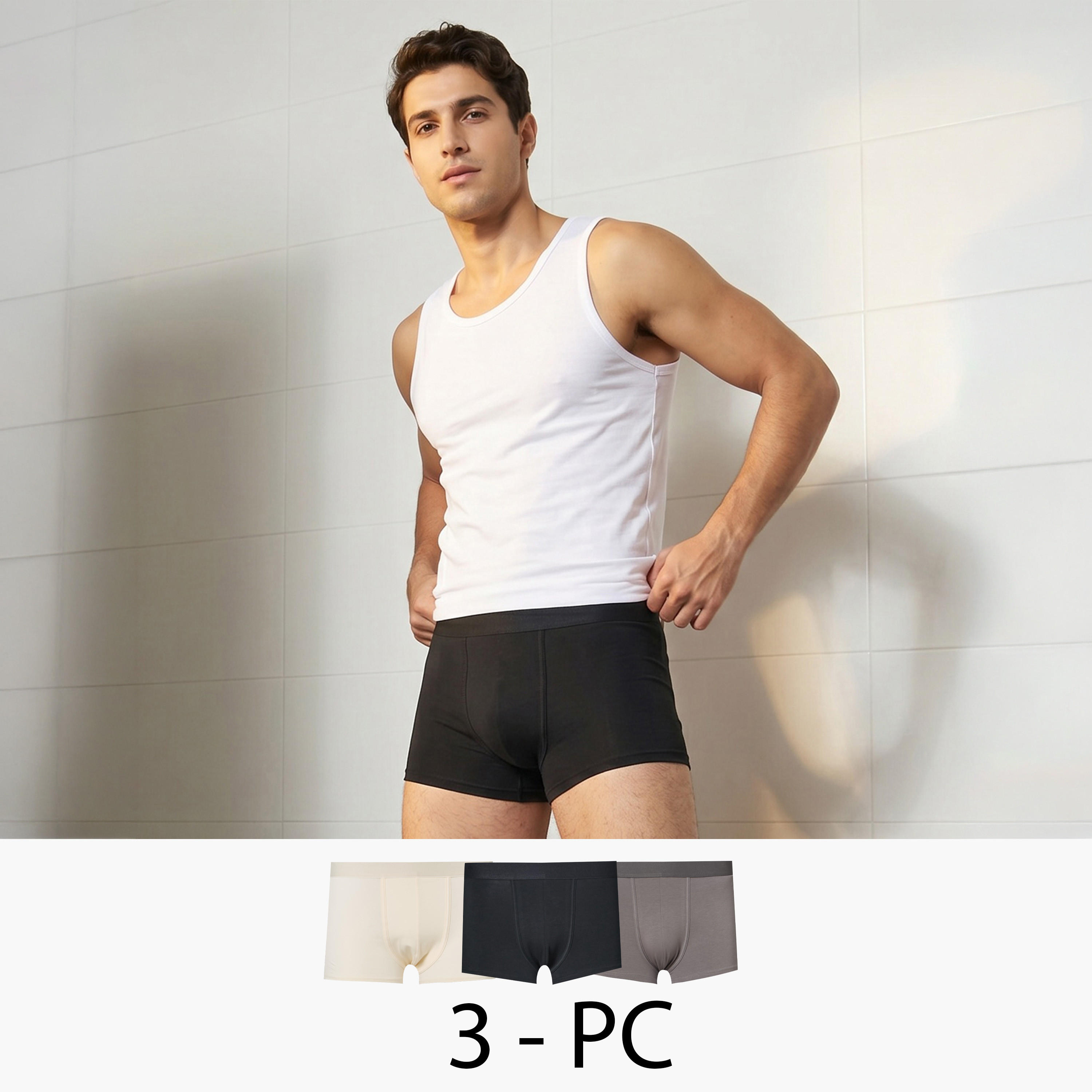 طقم سراويل ترانك داخلية 3 قطع بارزة الملمس-men-clothing-innerwear-underwear-image-1