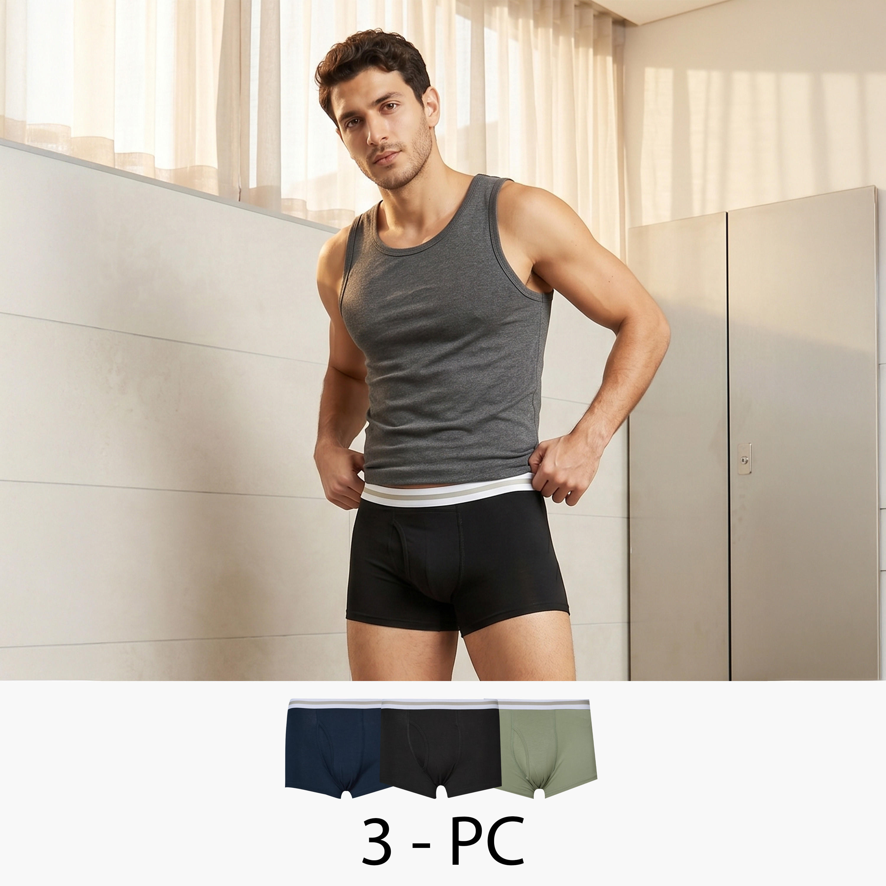 طقم سراويل متنوعة - طقم من 3-men-clothing-innerwear-underwear-image-1