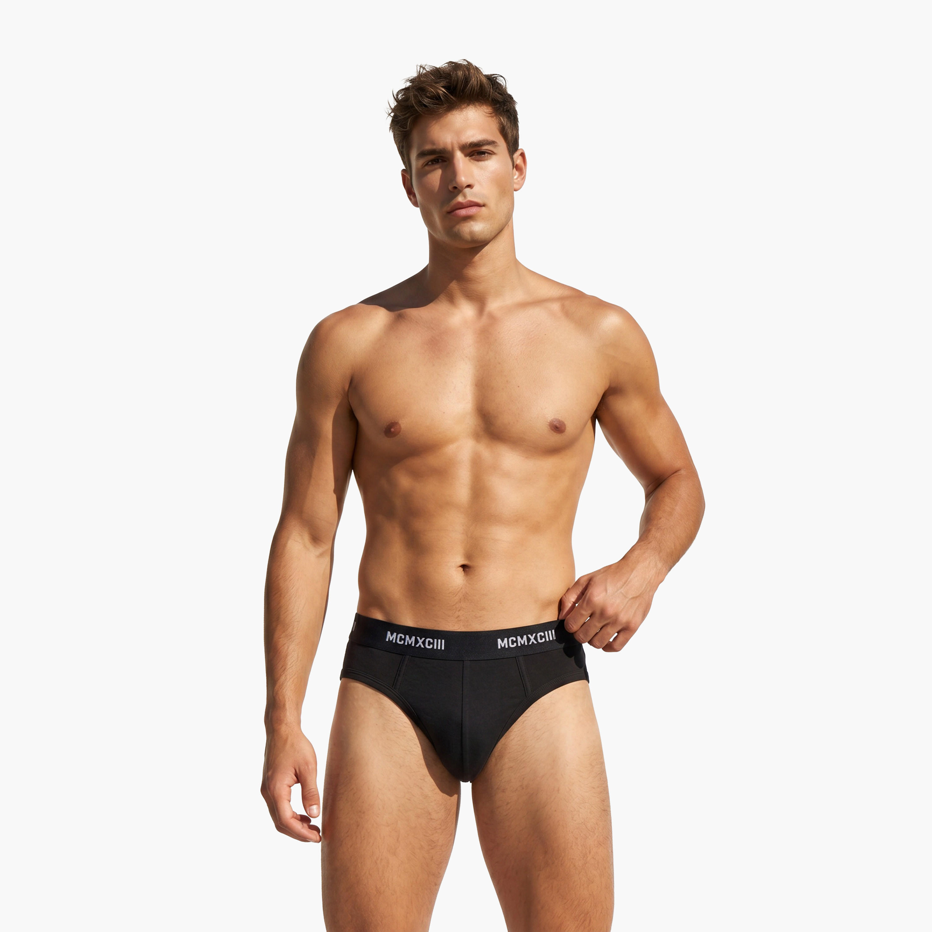 سراويل قطنية مريحة بخصر مطاطي طقم 3 قطع-men-clothing-innerwear-underwear-image-3