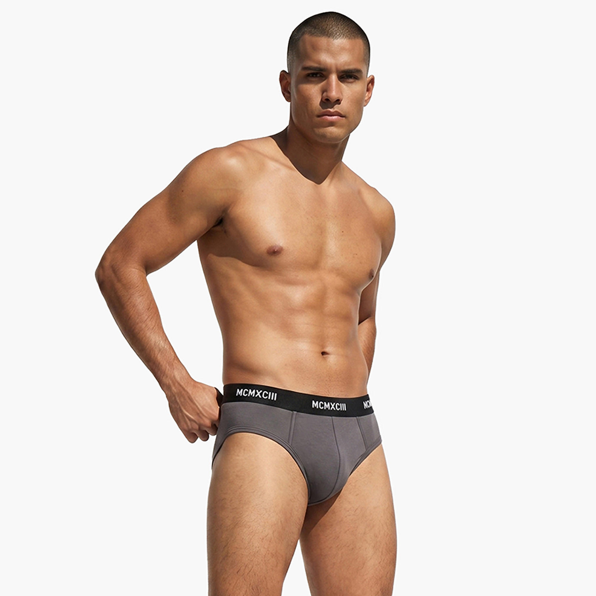 سراويل قطنية مريحة بخصر مطاطي طقم 3 قطع-men-clothing-innerwear-underwear-image-4