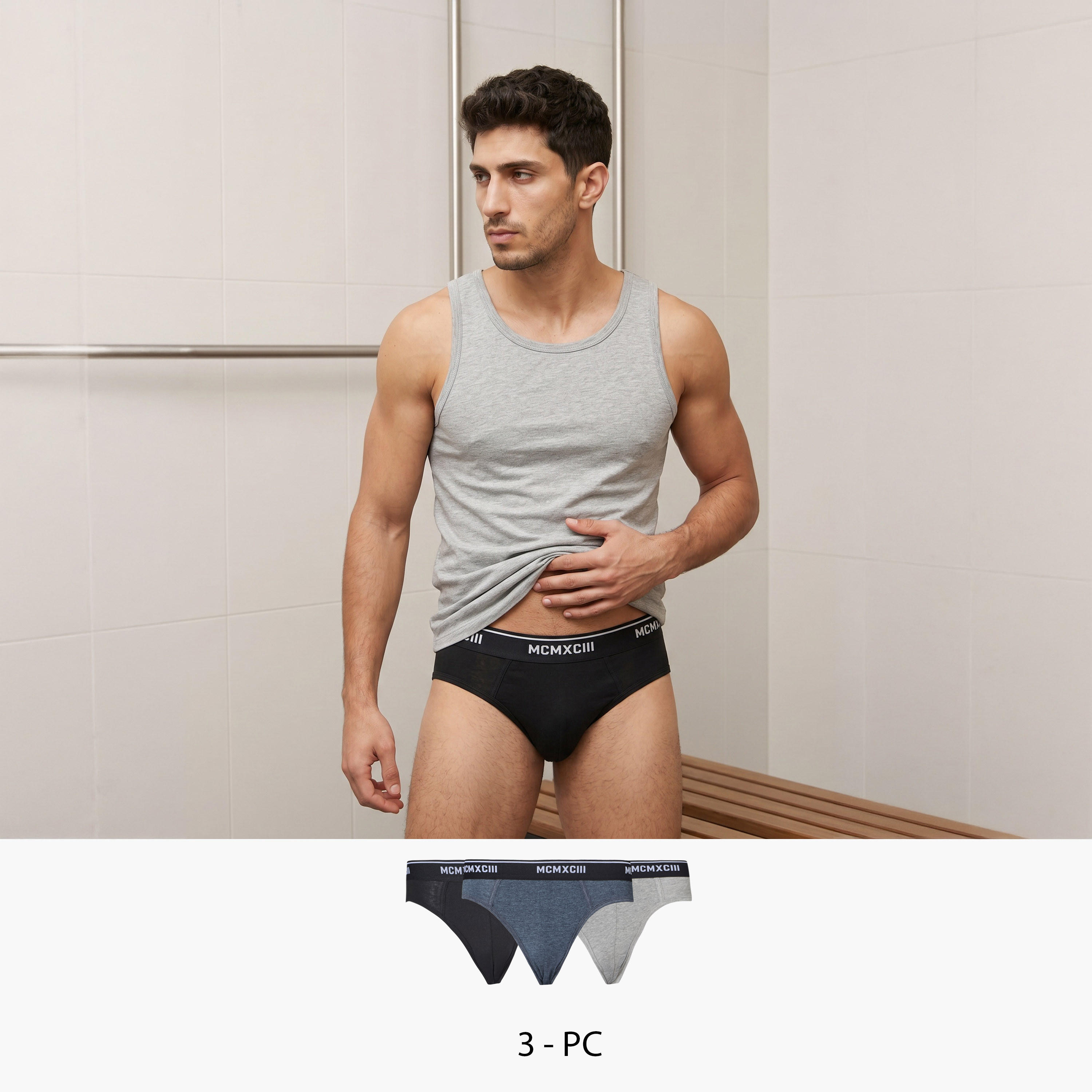 Printed Waistband Cotton Briefs Pack of 3-men-clothing-innerwear-underwear-image-1