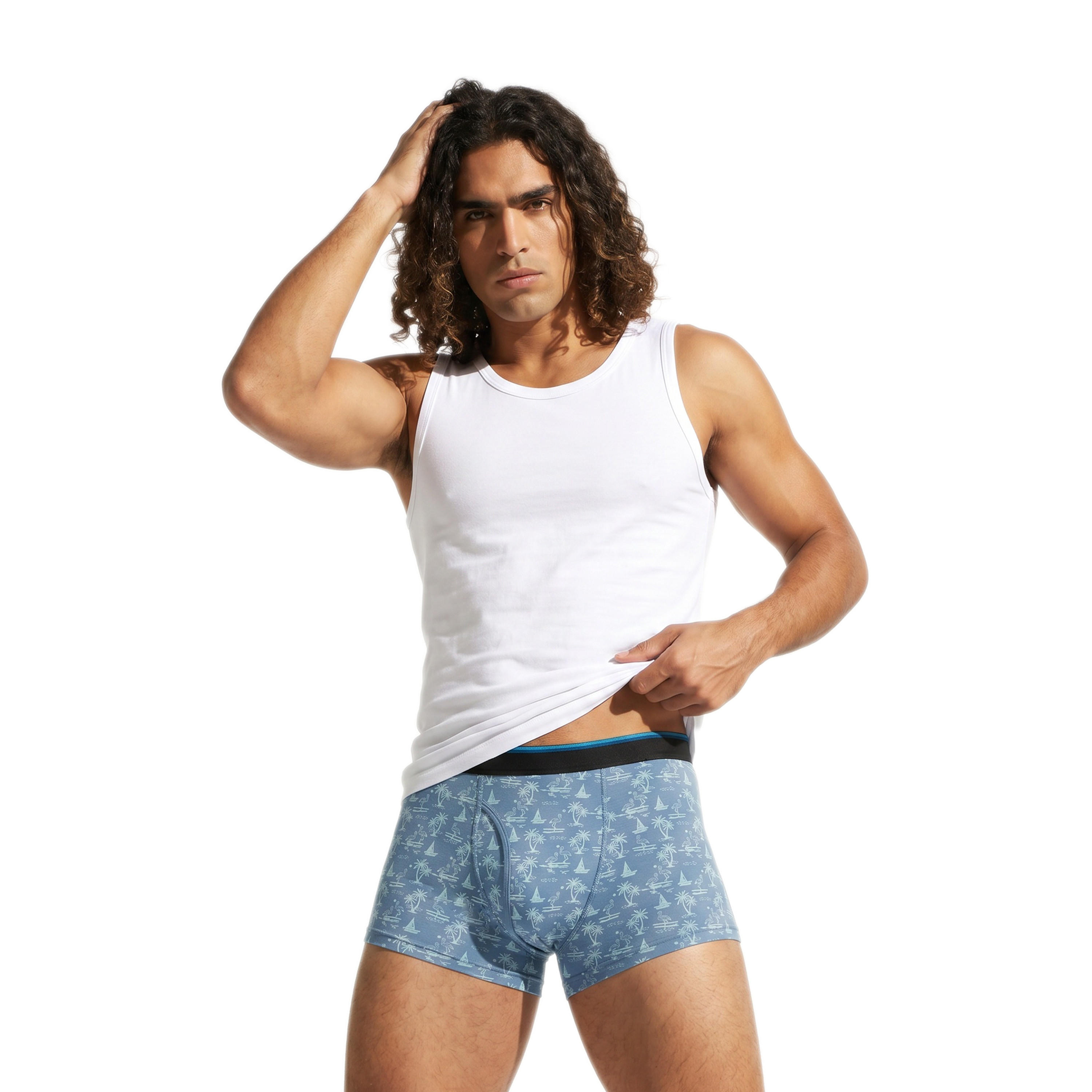 سراويل ترانك قطنية مريحة طقم 3 قطع متنوعة-men-clothing-innerwear-underwear-image-2