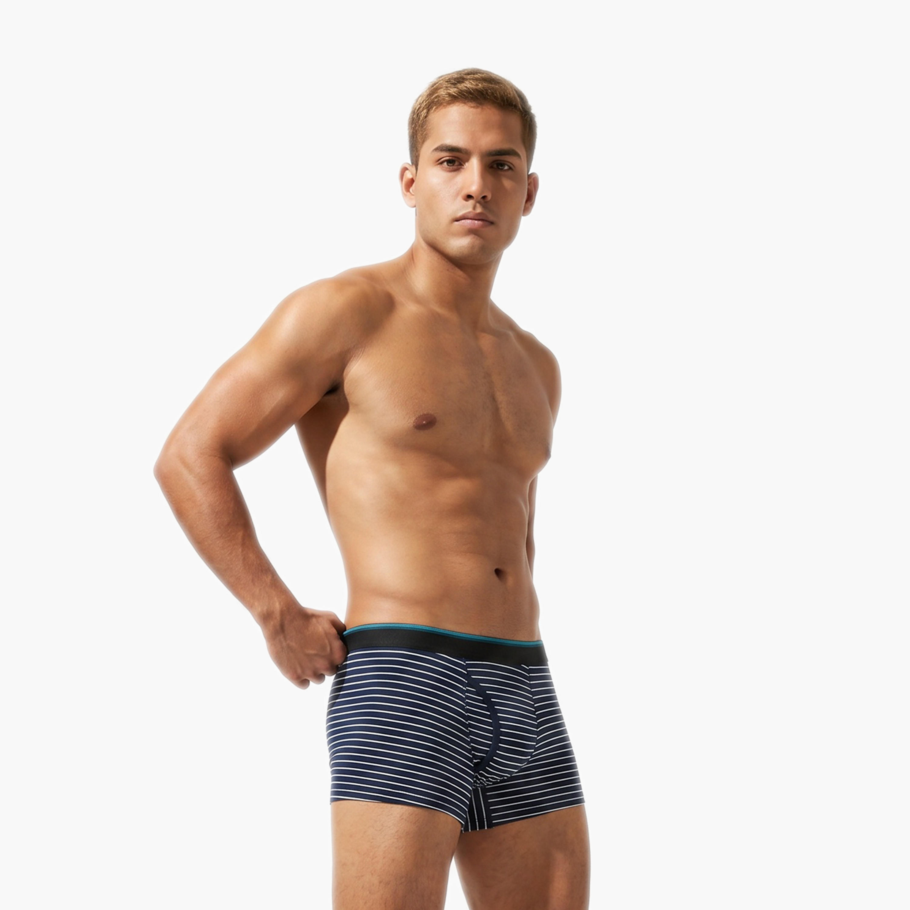 سراويل ترانك قطنية مريحة طقم 3 قطع متنوعة-men-clothing-innerwear-underwear-image-4