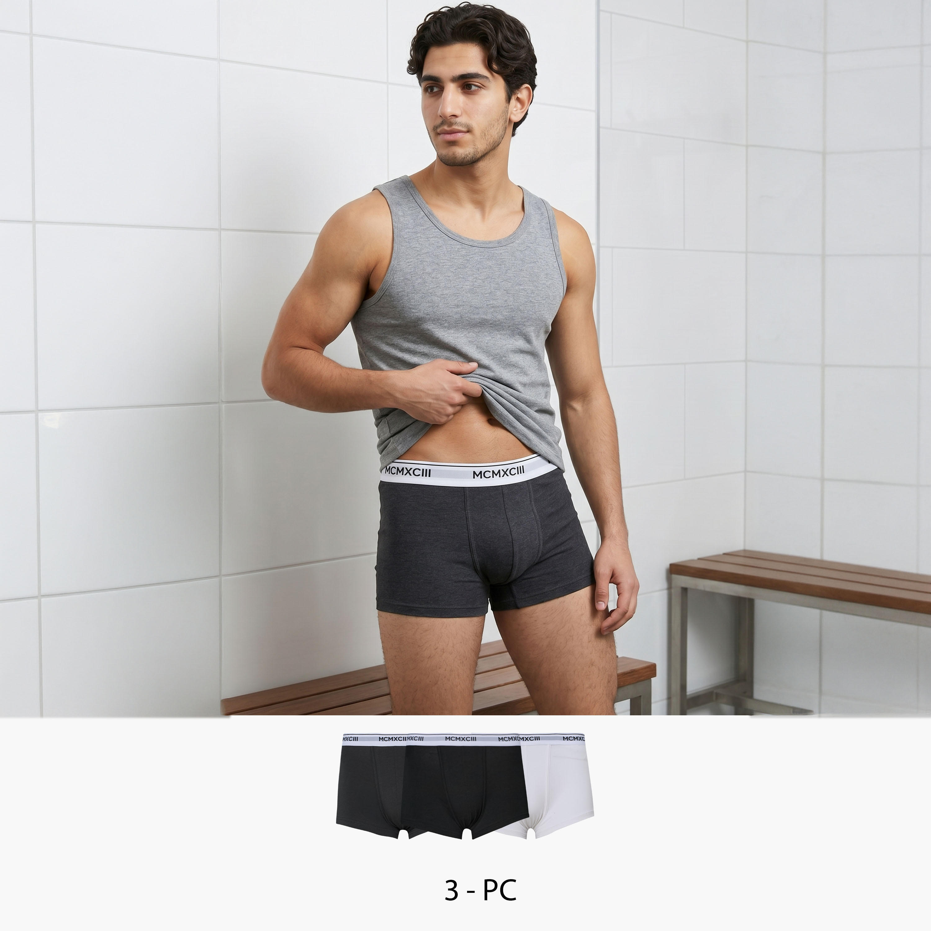 Printed Waistband Trunks - Pack of 3-men-clothing-innerwear-underwear-image-1