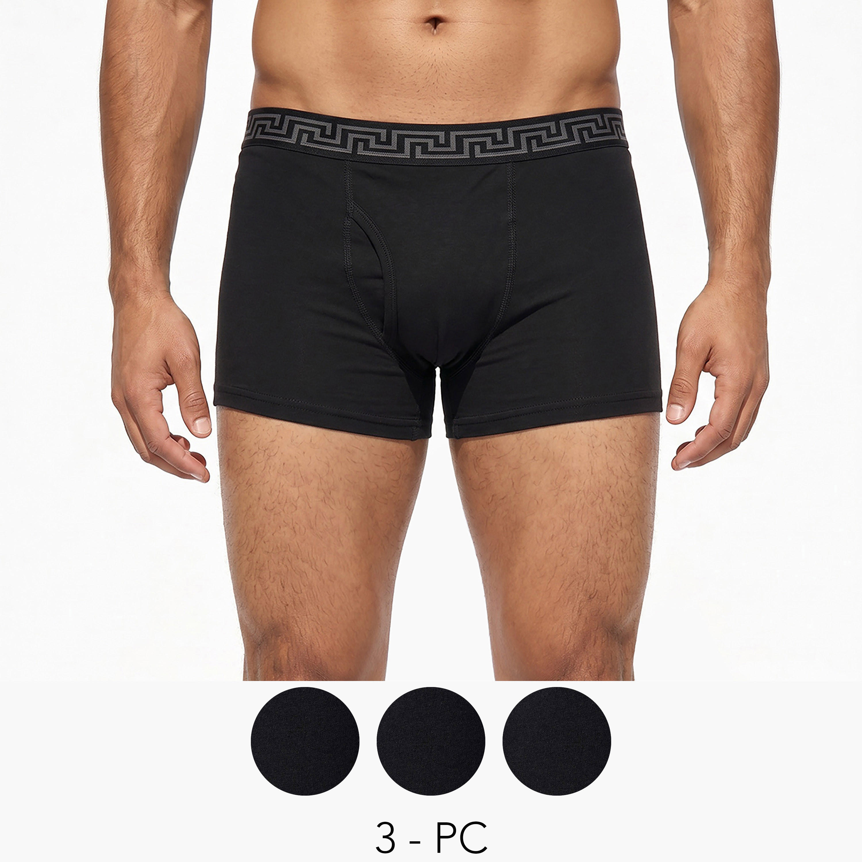 Printed Waistband Trunks - Pack of 3-men-clothing-innerwear-underwear-image-1