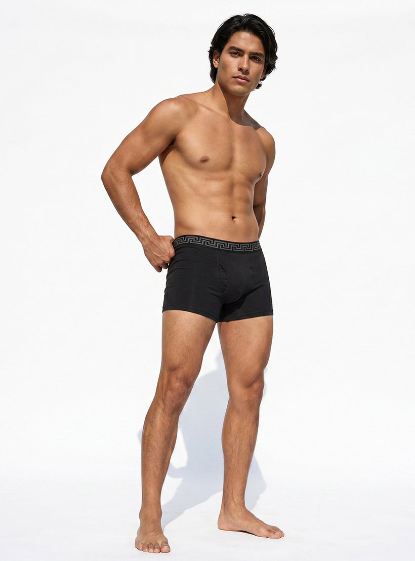 Printed Waistband Trunks - Pack of 3-men-clothing-innerwear-underwear-image-3