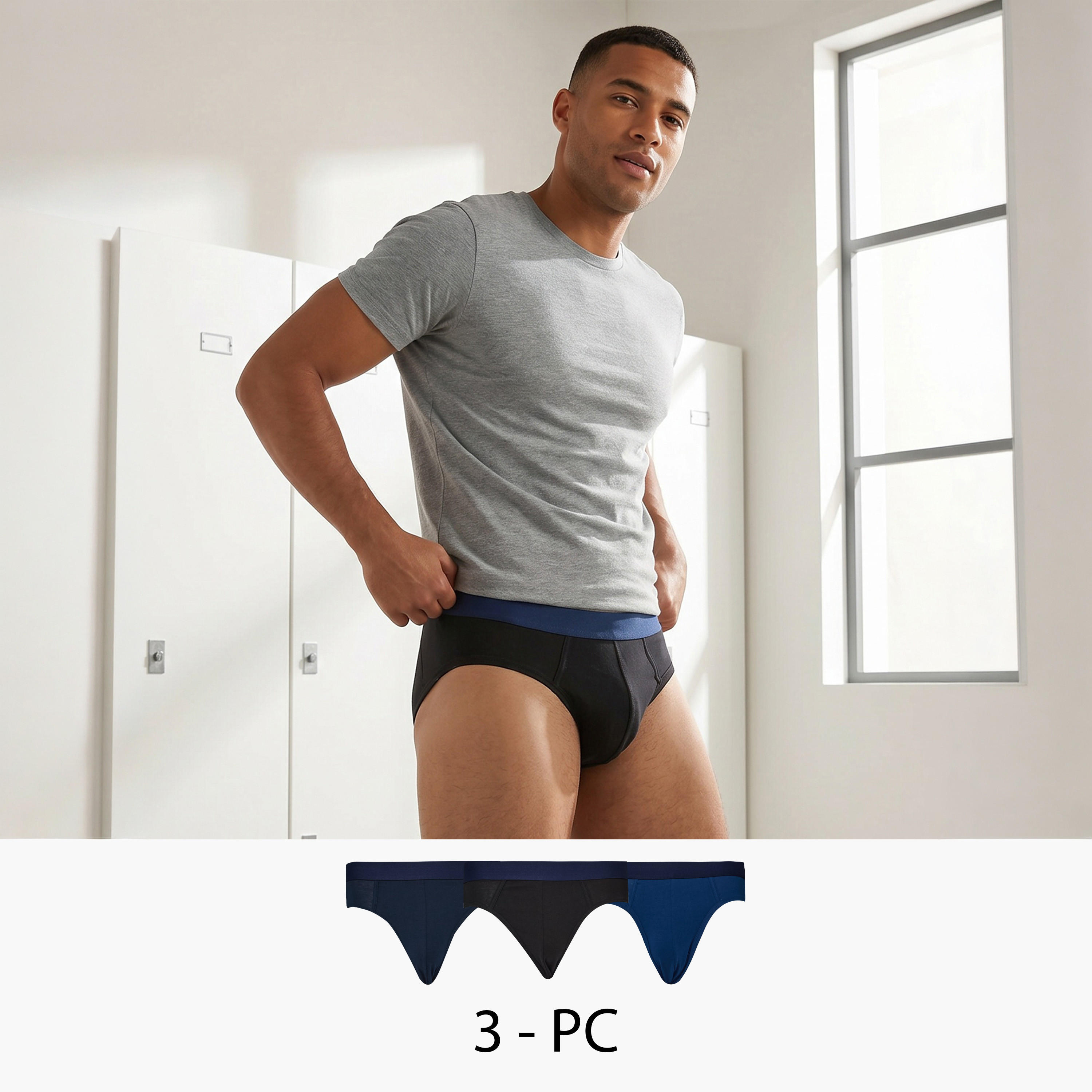 طقم سراويل داخلية قطن 3 قطع متنوعة-men-clothing-innerwear-underwear-image-1