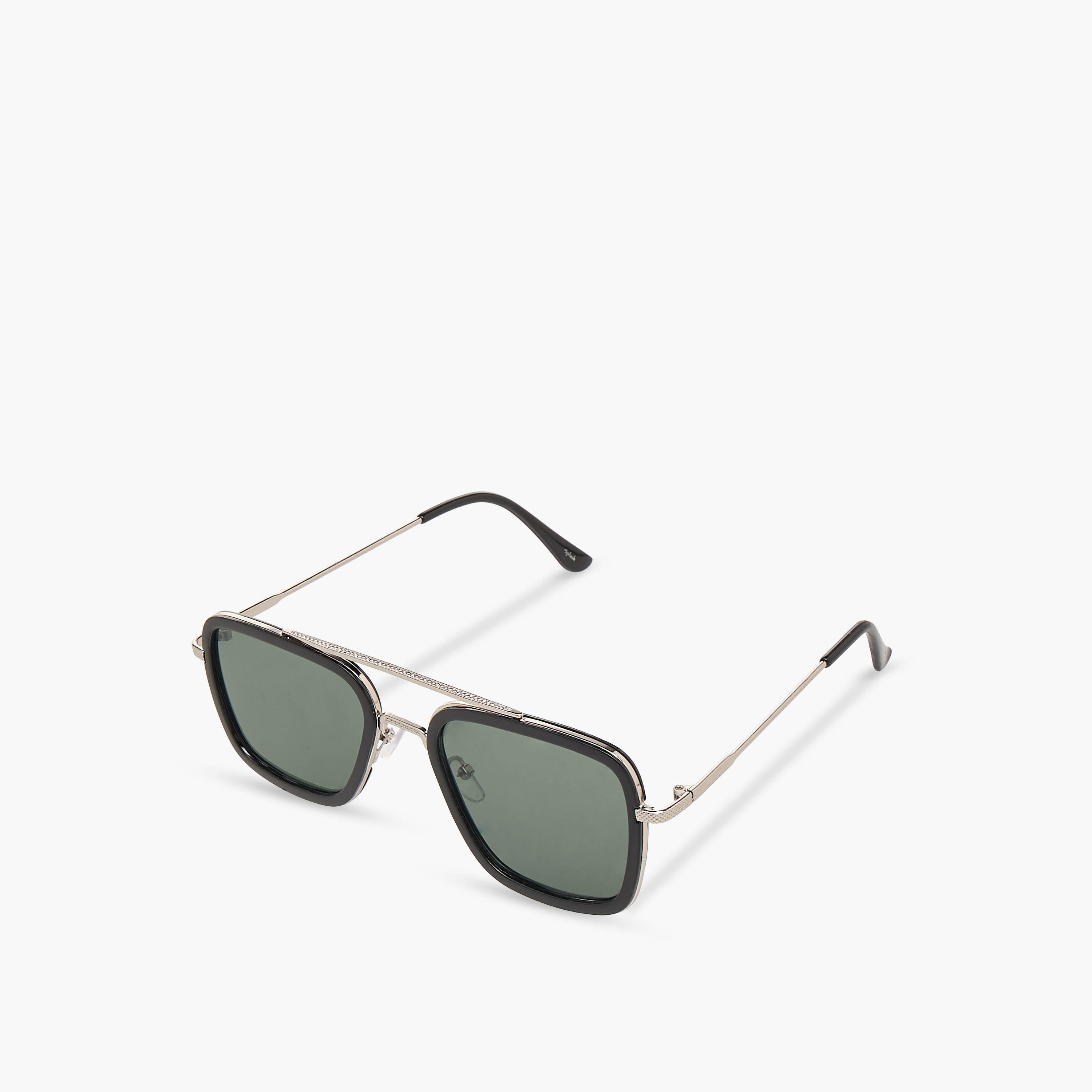 نظارة شمسية بإطار مربع وعدسات رمادي للرجال-men-sunglasses-image-1