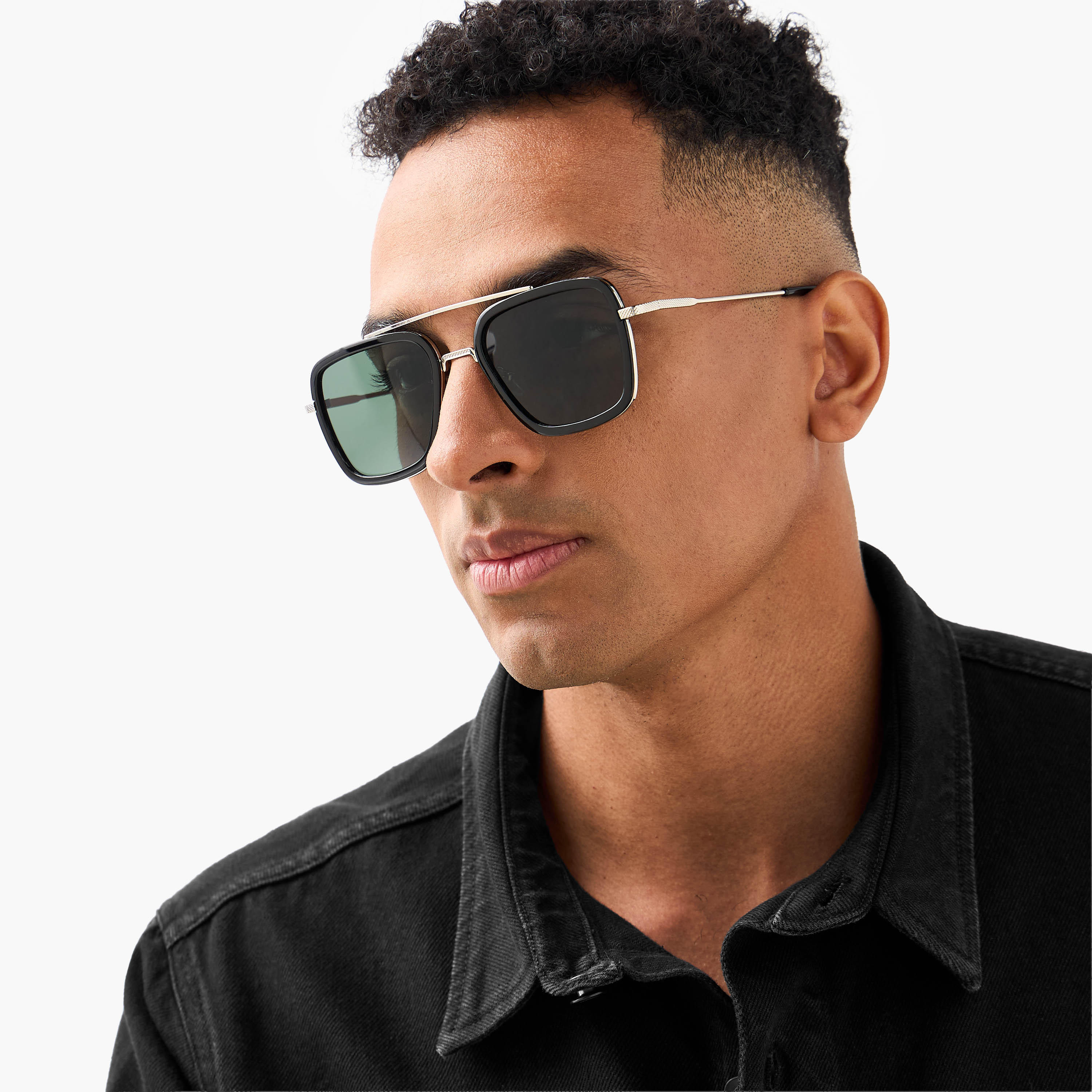 نظارة شمسية بإطار مربع وعدسات رمادي للرجال-men-sunglasses-image-2