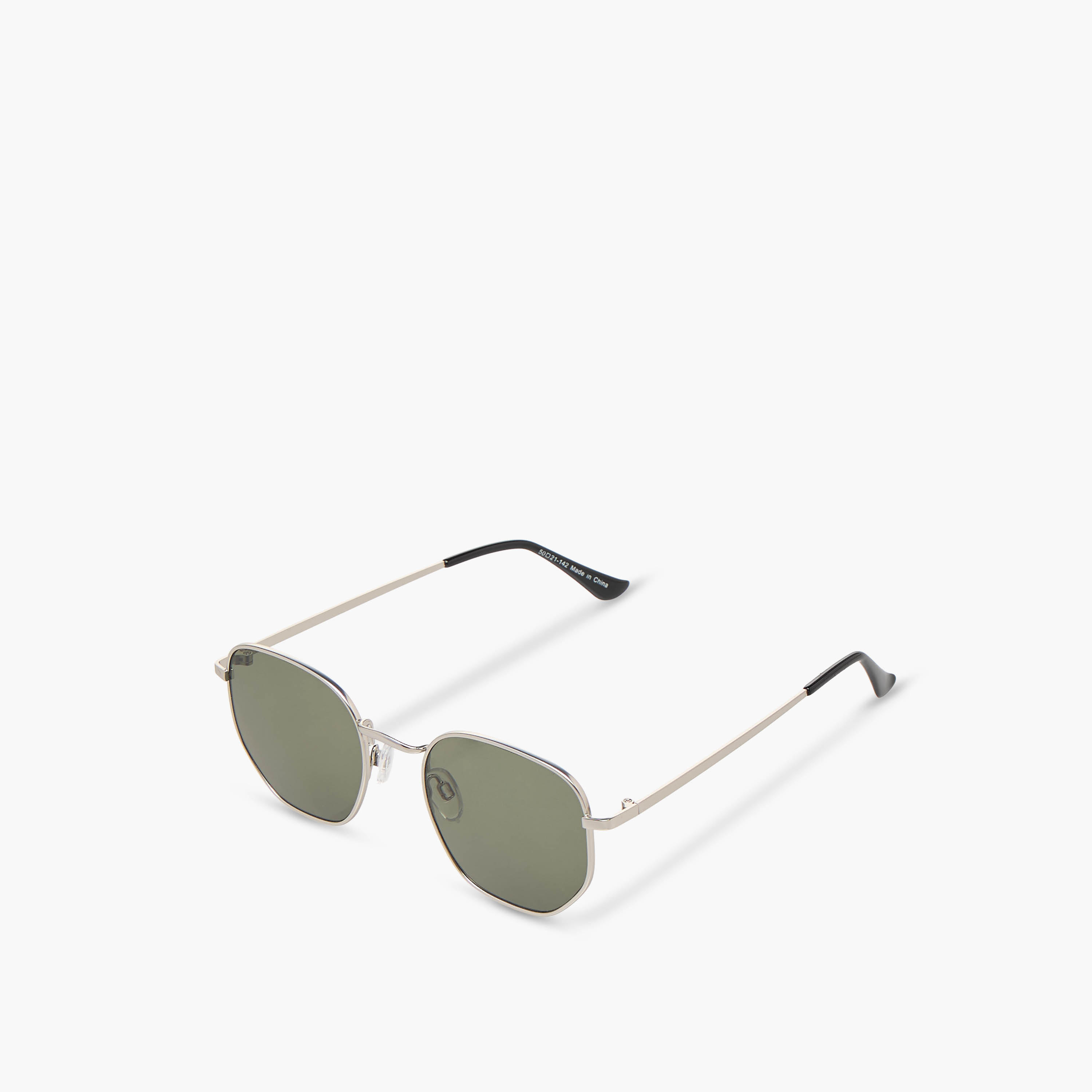 Men Hexagonal Grey Lens Sunglasses-men-sunglasses-image-1