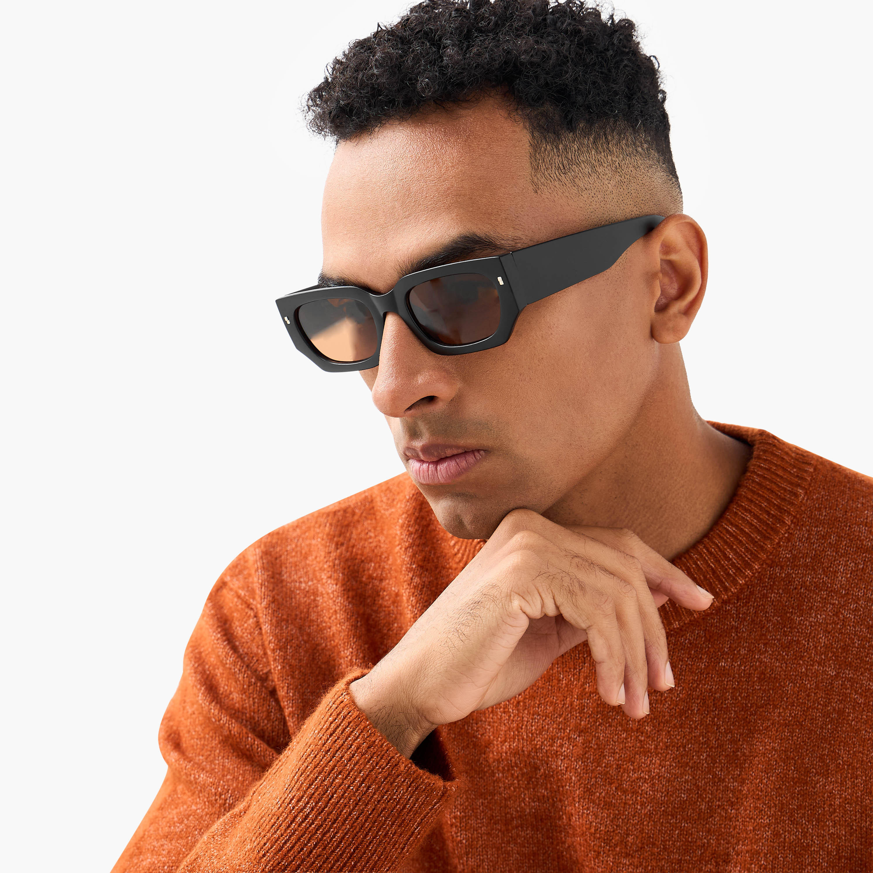 نظارة شمسية مستطيلة بعدسات بني للرجال-men-sunglasses-image-2
