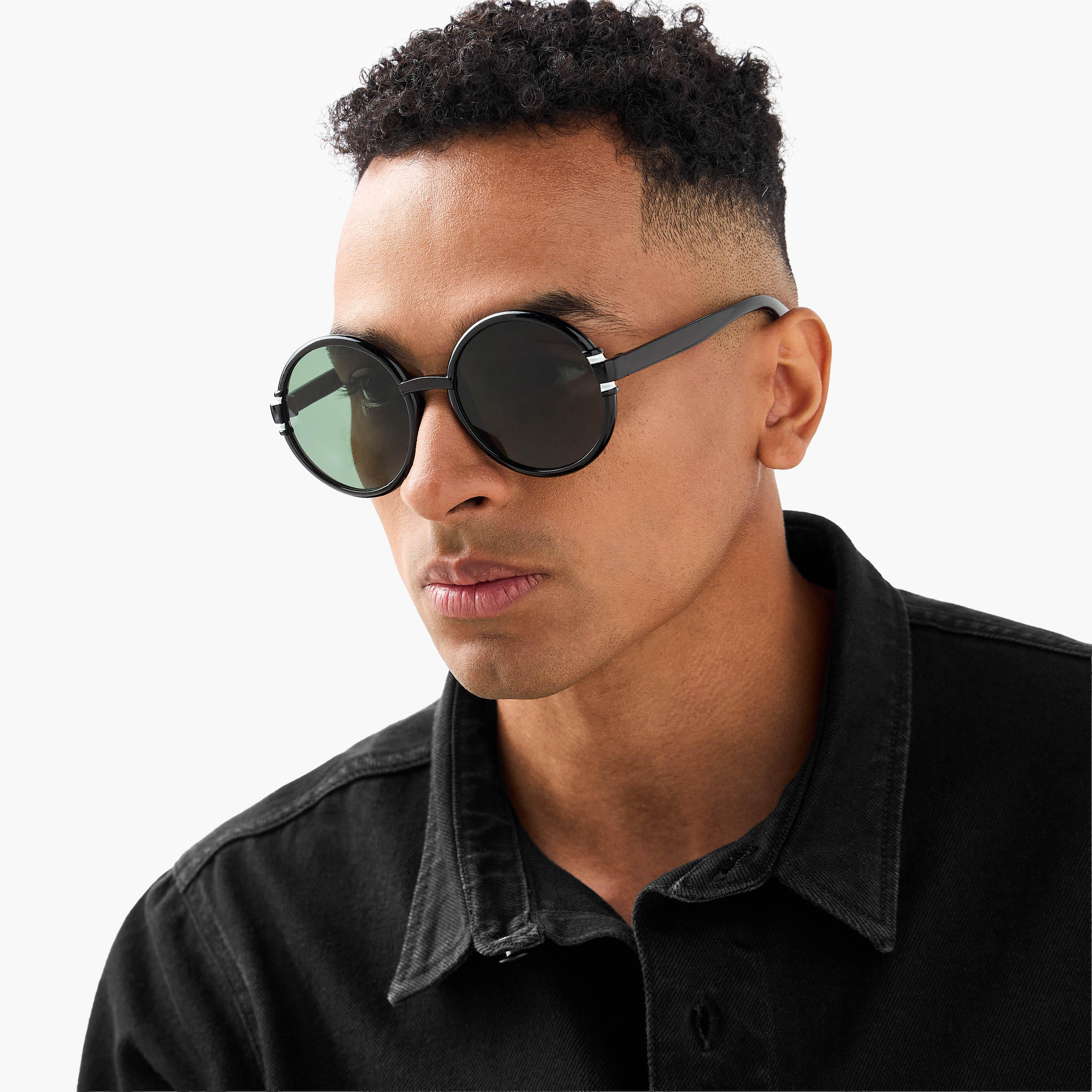 نظارة شمسية بإطار مستدير وعدسات رمادية للرجال-men-sunglasses-image-2