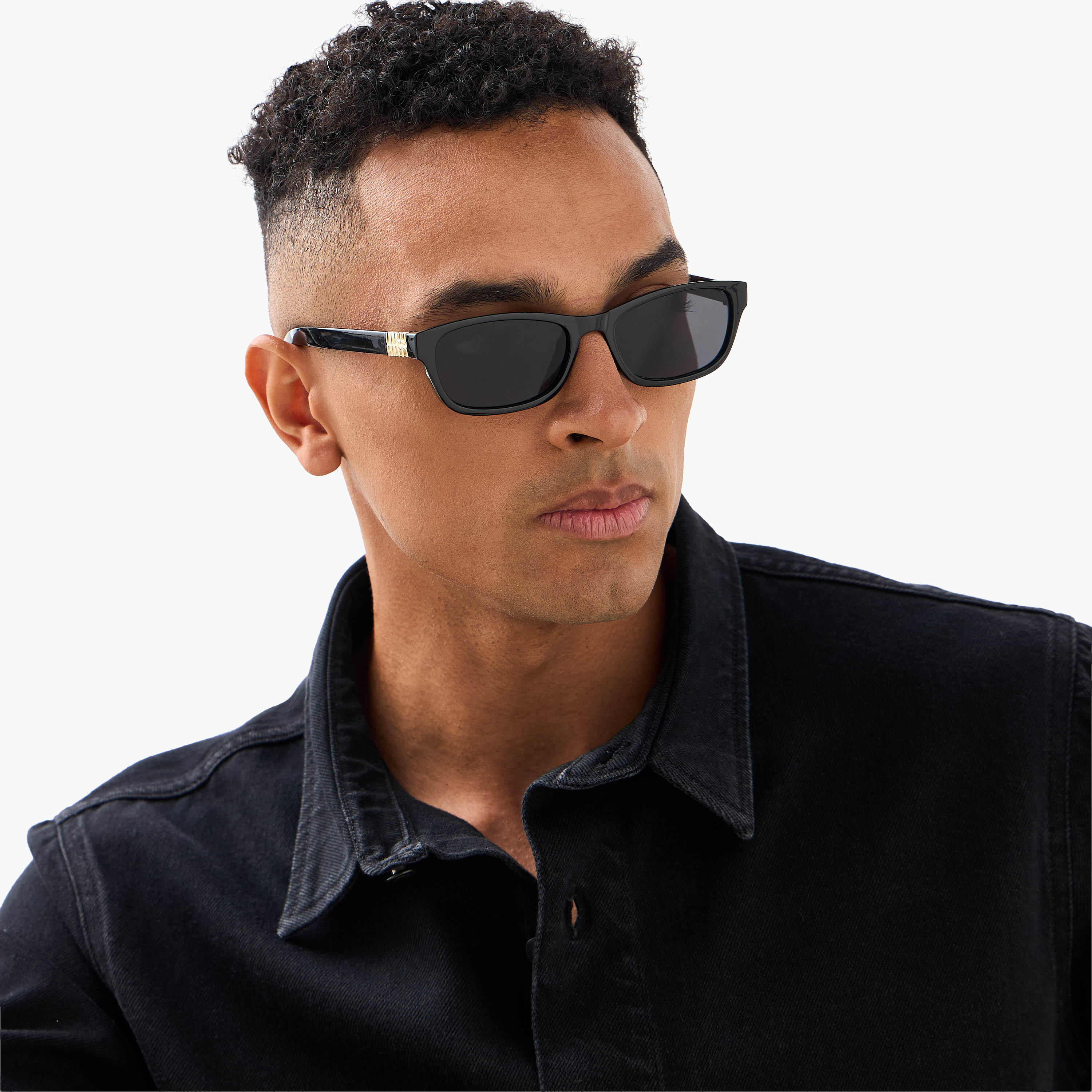 نظارة شمسية بإطار مستطيل وعدسات رمادية للرجال-men-sunglasses-image-2