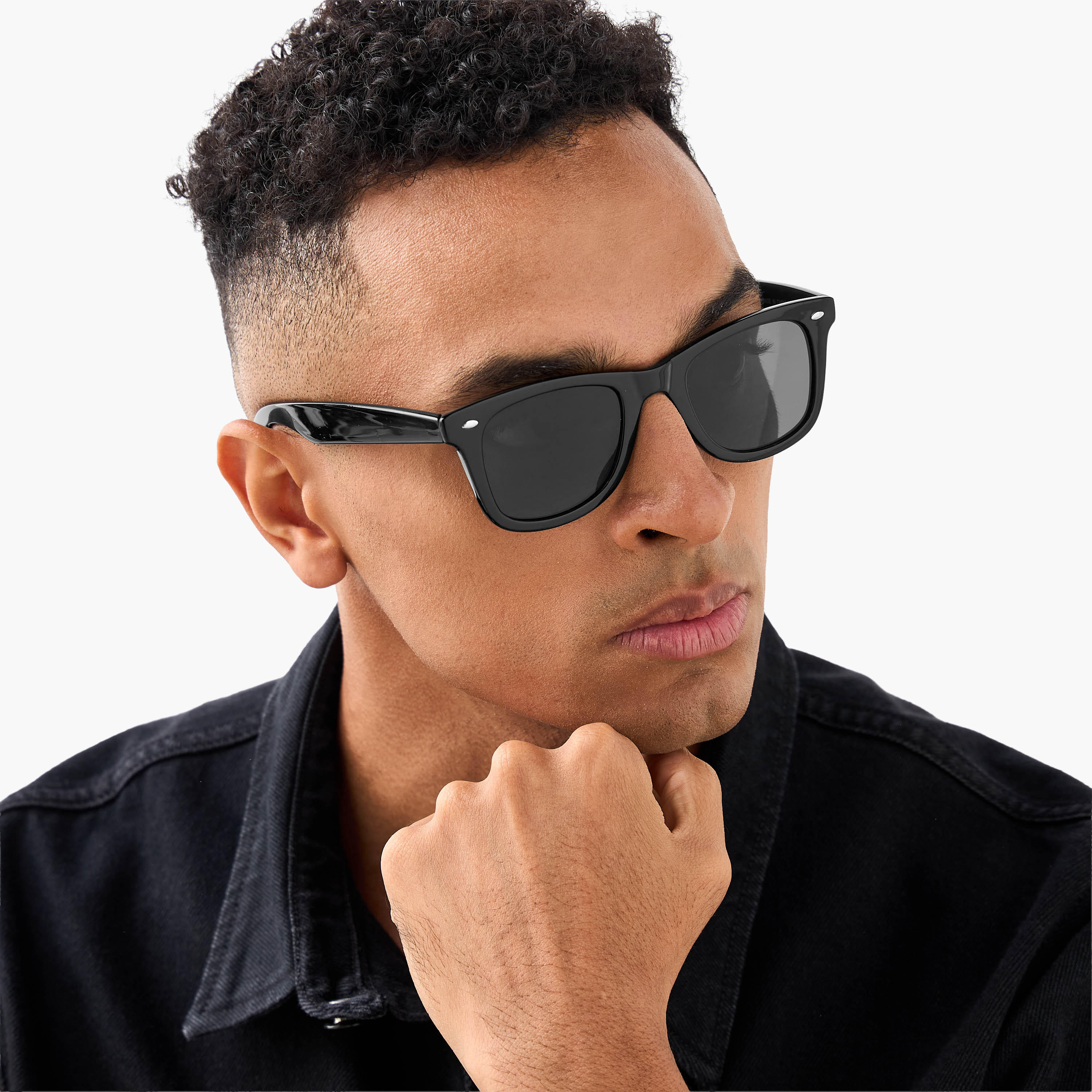 نظارة شمسية بإطار مربع وعدسات رمادية للرجال-men-sunglasses-image-2