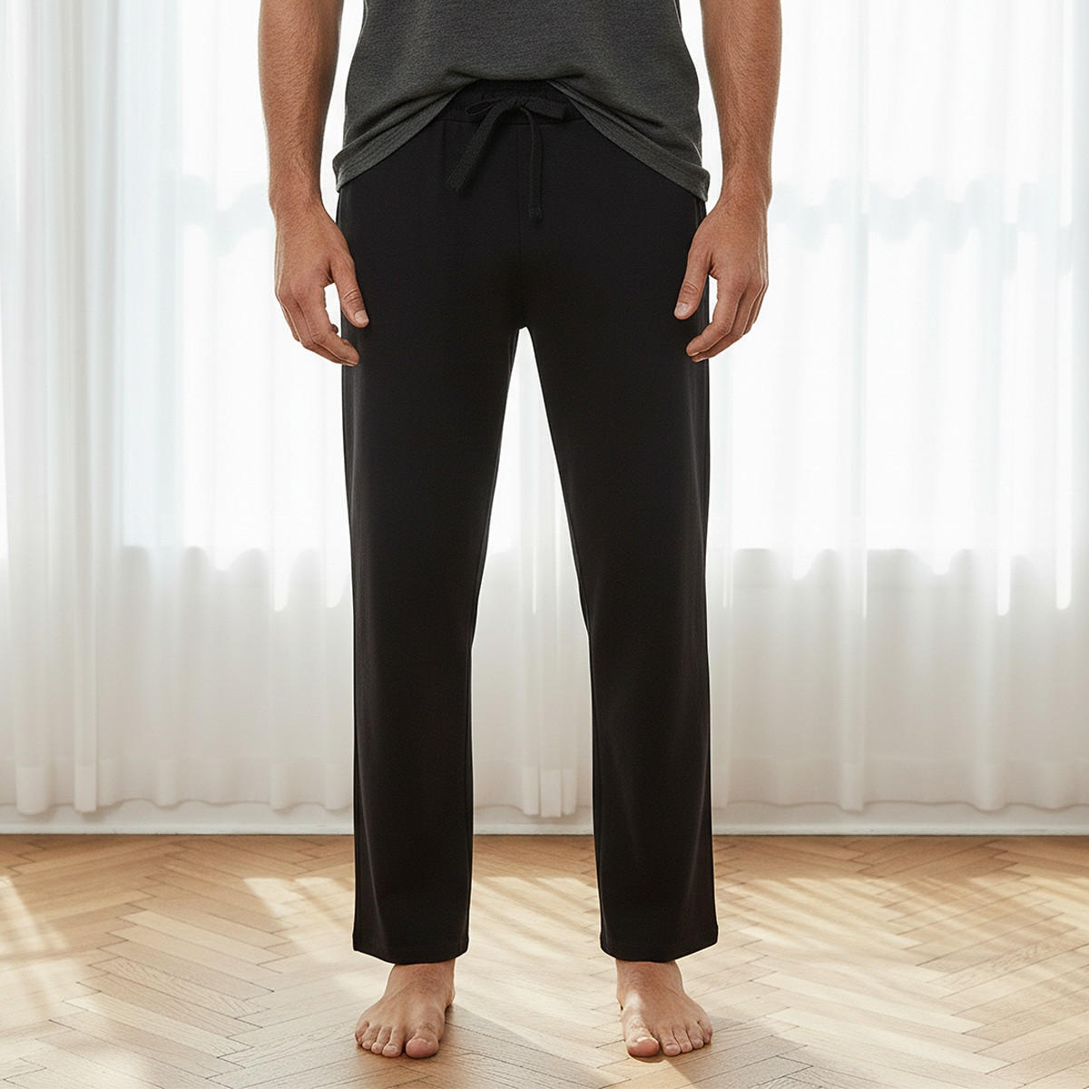 Textured Henley Neck Nightwear Set-men-clothing-nightwear-sets-image-5