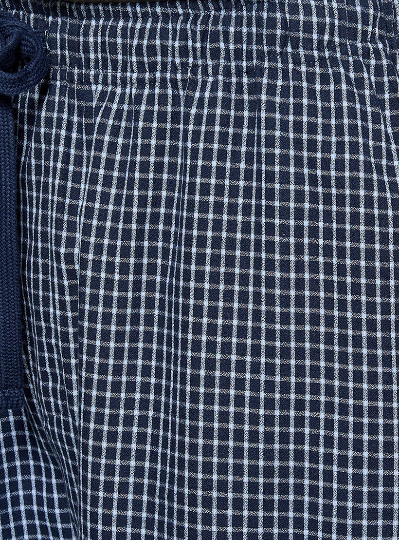 طقم ملابس نوم قطن كاروهات بخصر برباط للرجال-men-clothing-nightwear-sets-image-6