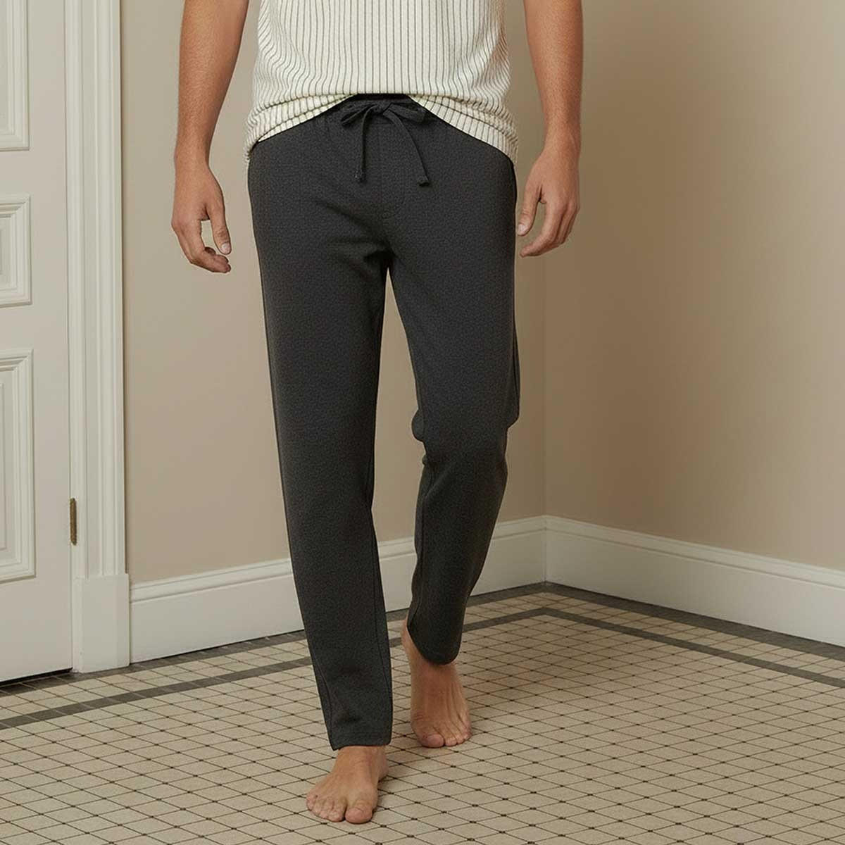 Cotton Striped Drawstring Closure Nightwear Set-men-clothing-nightwear-sets-image-5