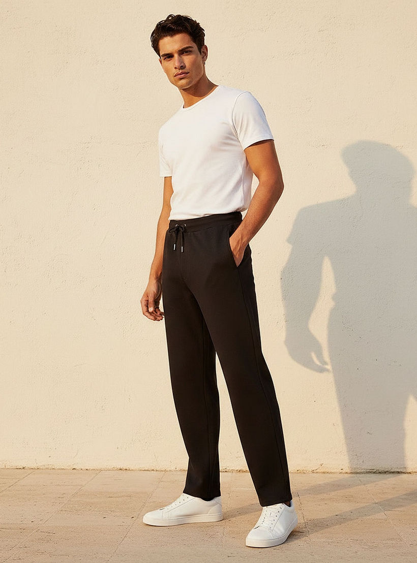 بنطلون جوغر رجالي مريح بجيوب جانبية وقصة عادية-men-clothing-bottoms-joggers-image-3