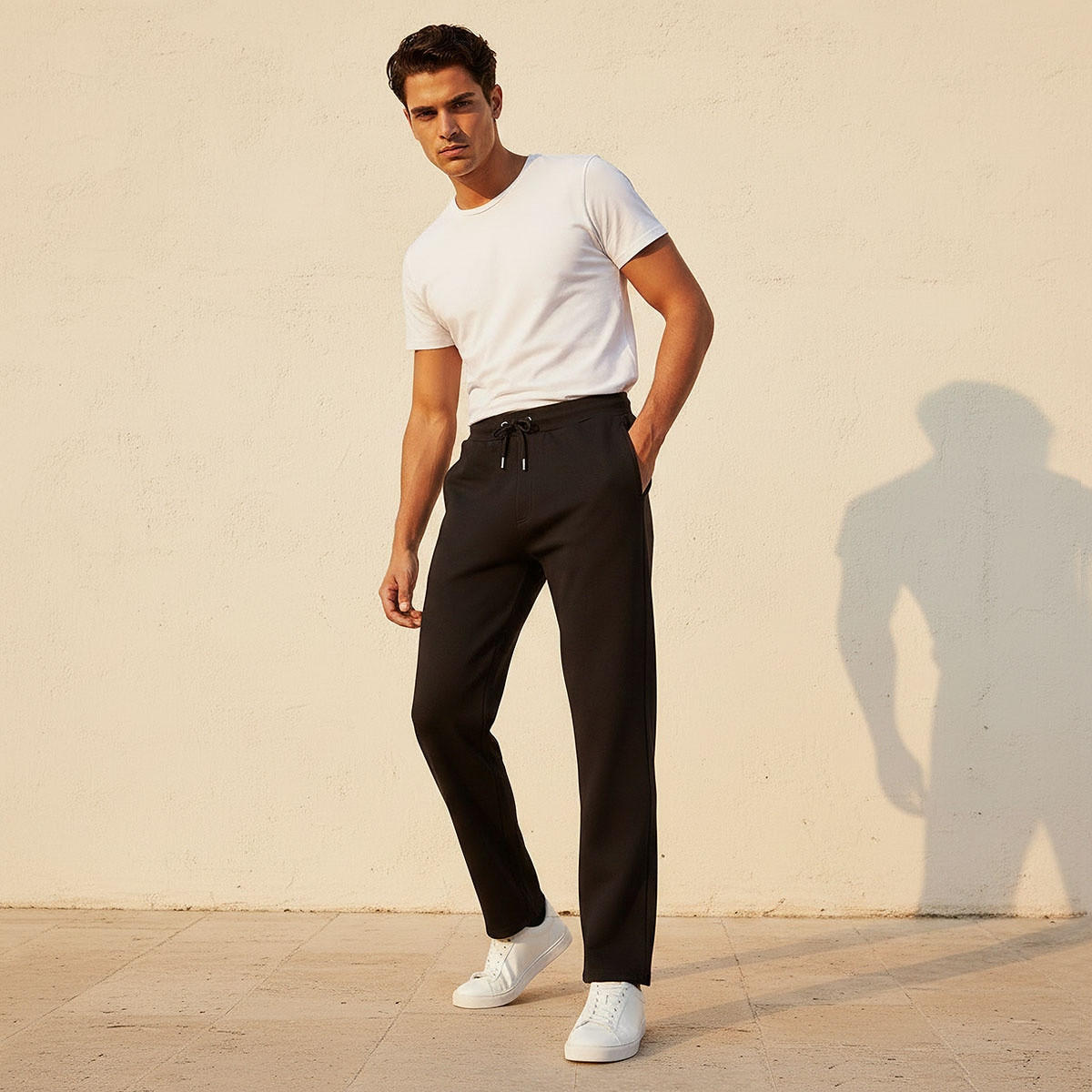 بنطلون جوغر رجالي مريح بجيوب جانبية وقصة عادية-men-clothing-bottoms-joggers-image-5