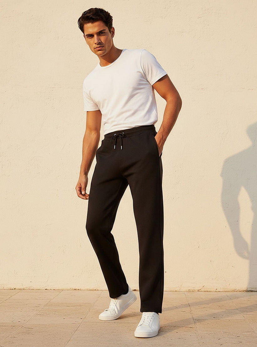 بنطلون جوغر رجالي مريح بجيوب جانبية وقصة عادية-men-clothing-bottoms-joggers-image-5