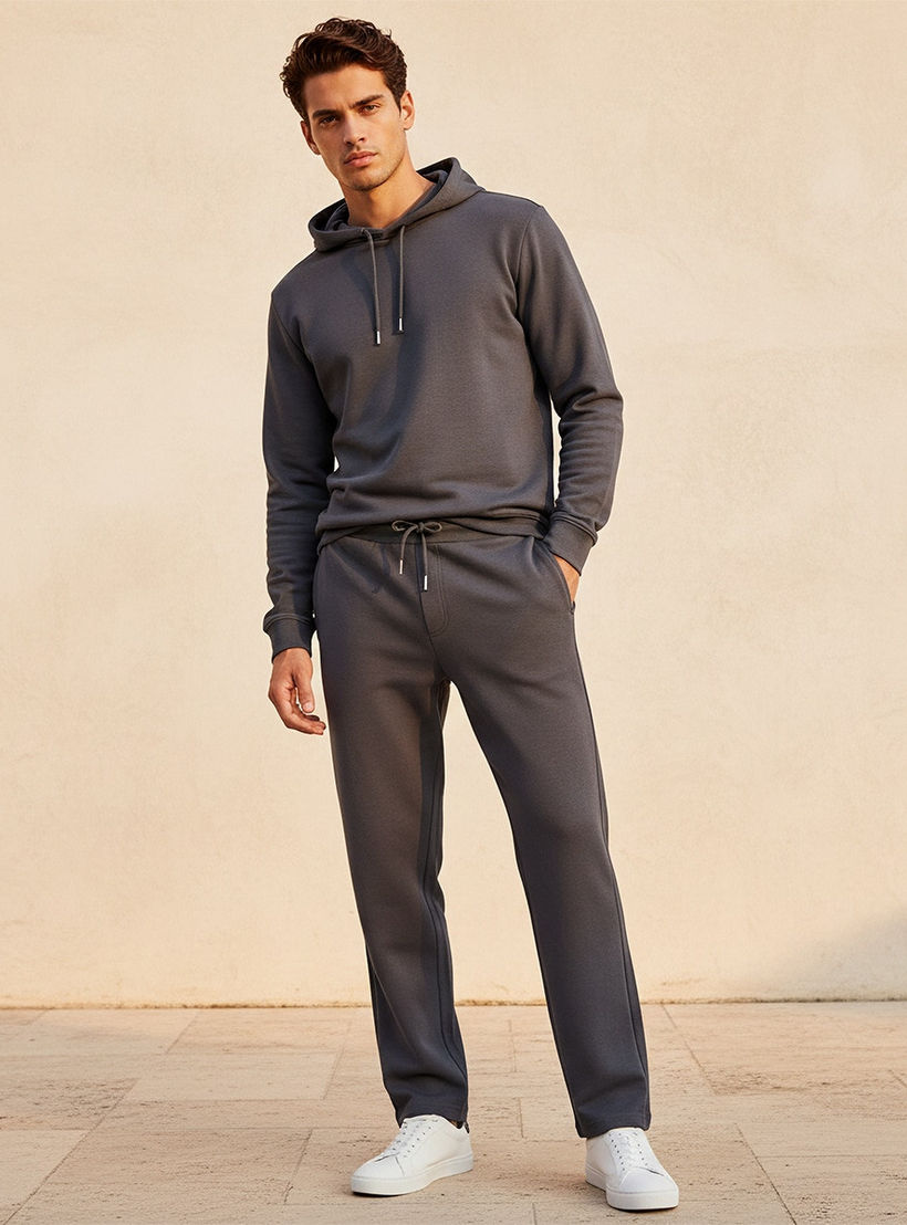 بنطلون جوغر رجالي مريح بجيوب جانبية وقصة عادية-men-clothing-bottoms-joggers-image-3