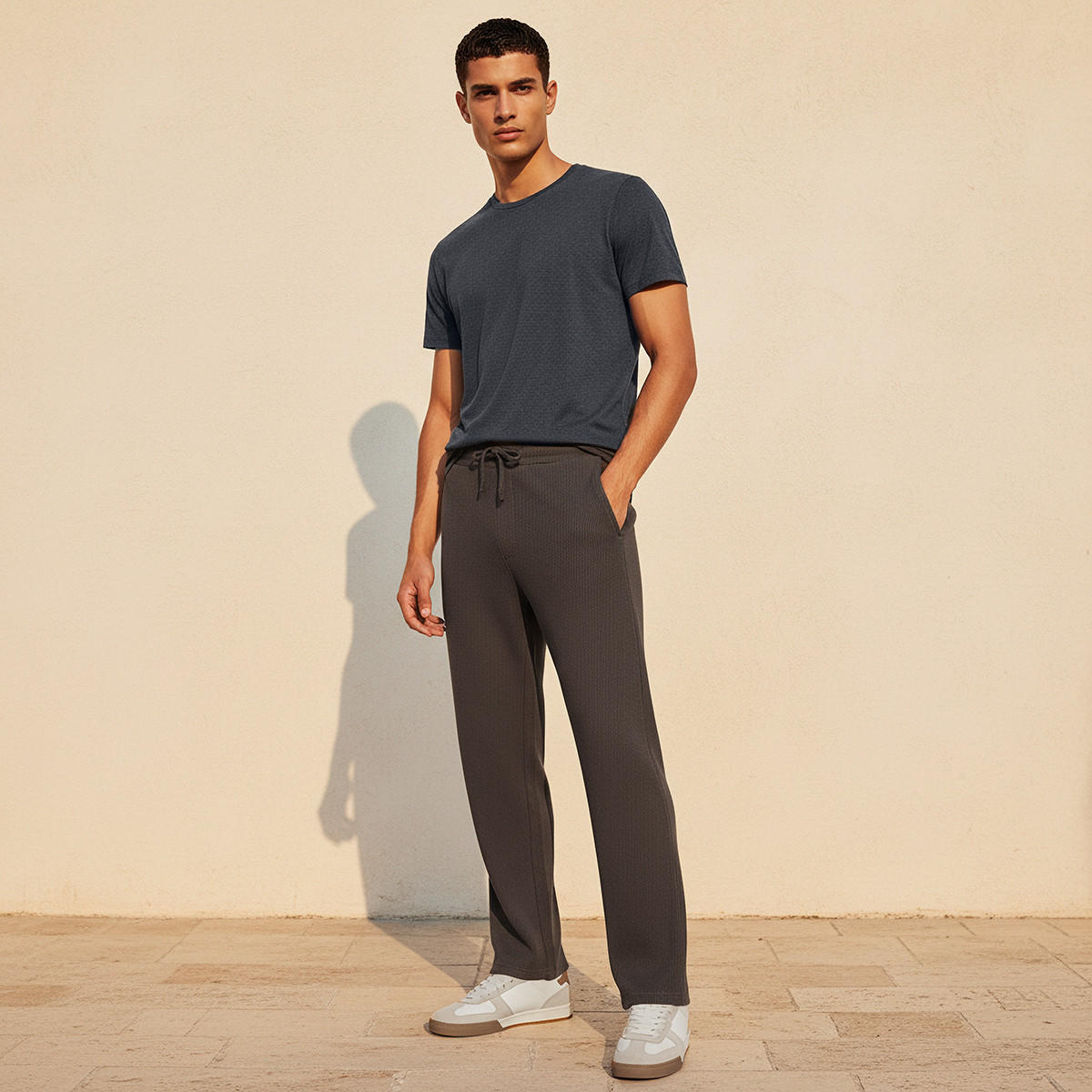 Men Textured Pyjamas-men-clothing-nightwear-pyjamaandshorts-image-3