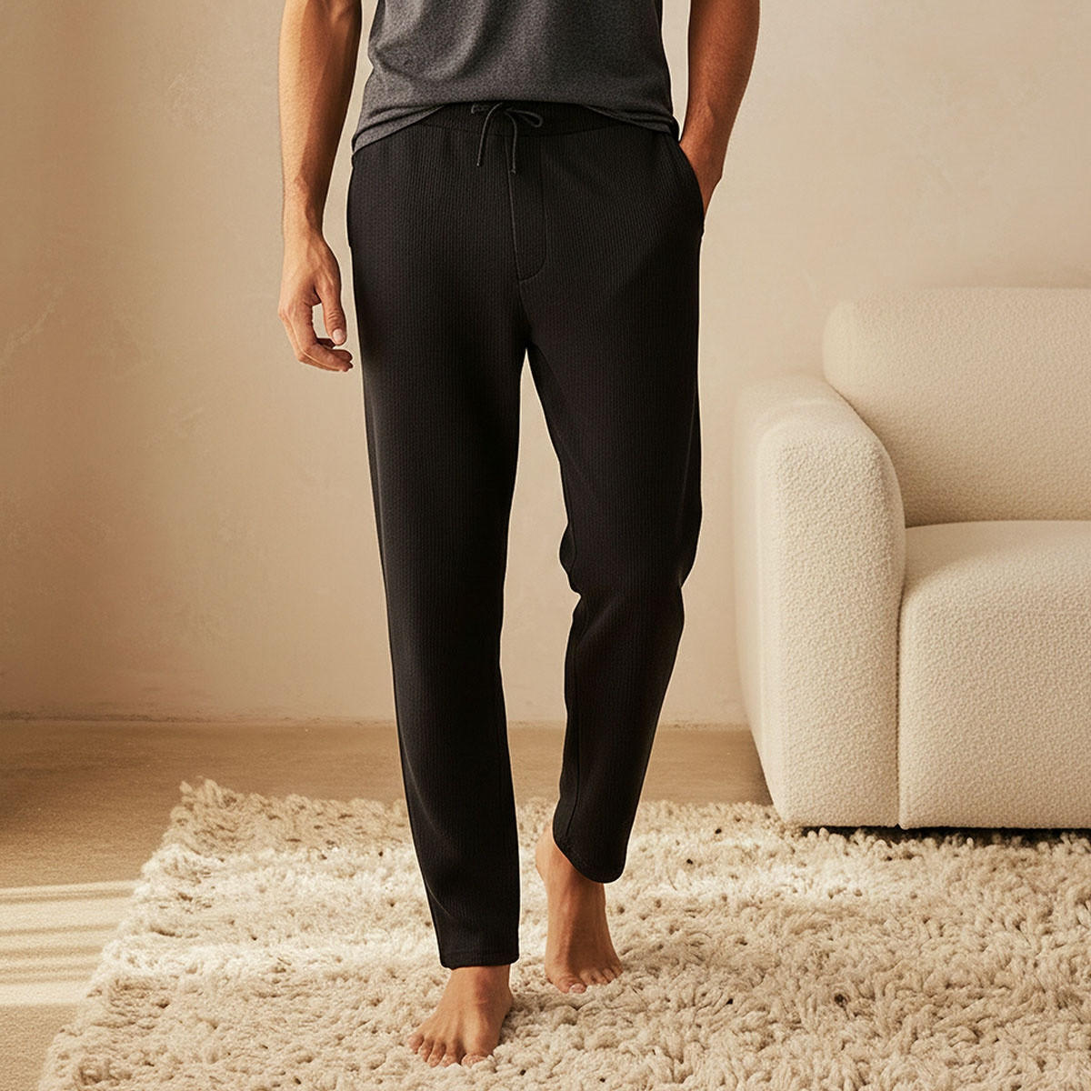 Men Textured Pyjamas-men-clothing-nightwear-pyjamaandshorts-image-1