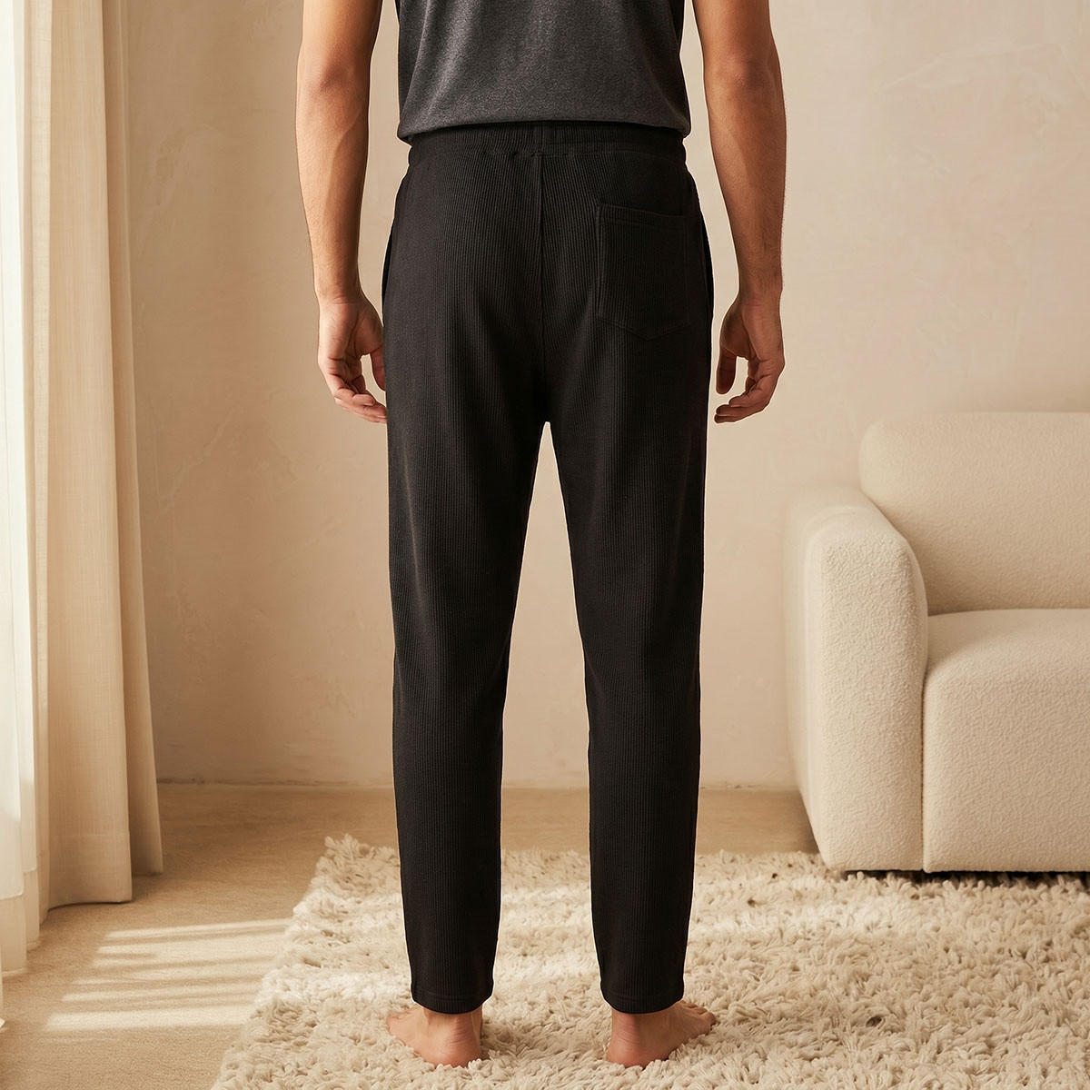 Men Textured Pyjamas-men-clothing-nightwear-pyjamaandshorts-image-4