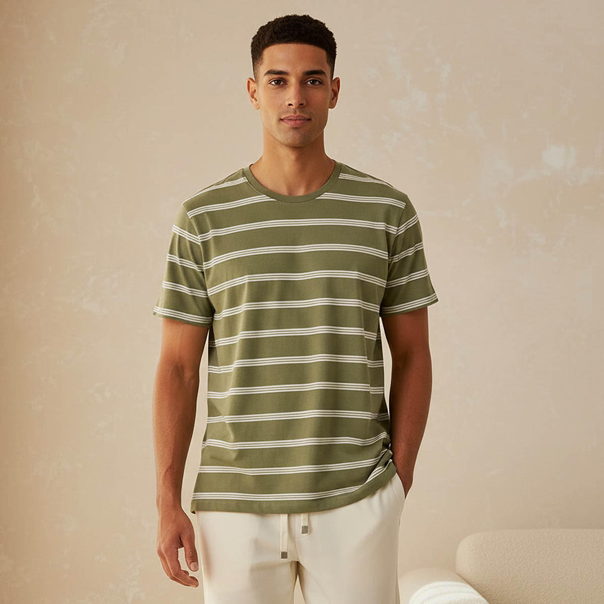 طقم بيجاما رجالي قطن مقلم لإطلالة مريحة-men-clothing-nightwear-sets-image-3