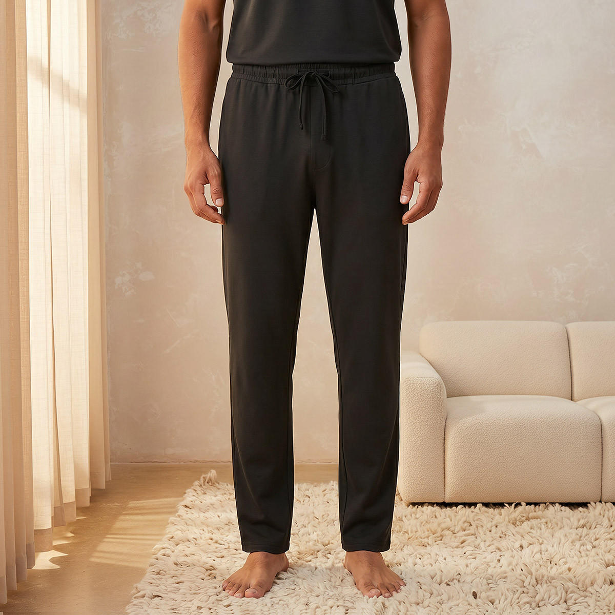 Men Drawstring Waist Nightwear Set-men-clothing-nightwear-sets-image-5