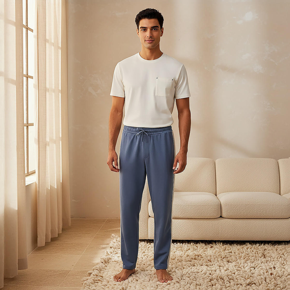 Tape Detail Pyjama with Pocket-men-clothing-nightwear-pyjamaandshorts-image-3