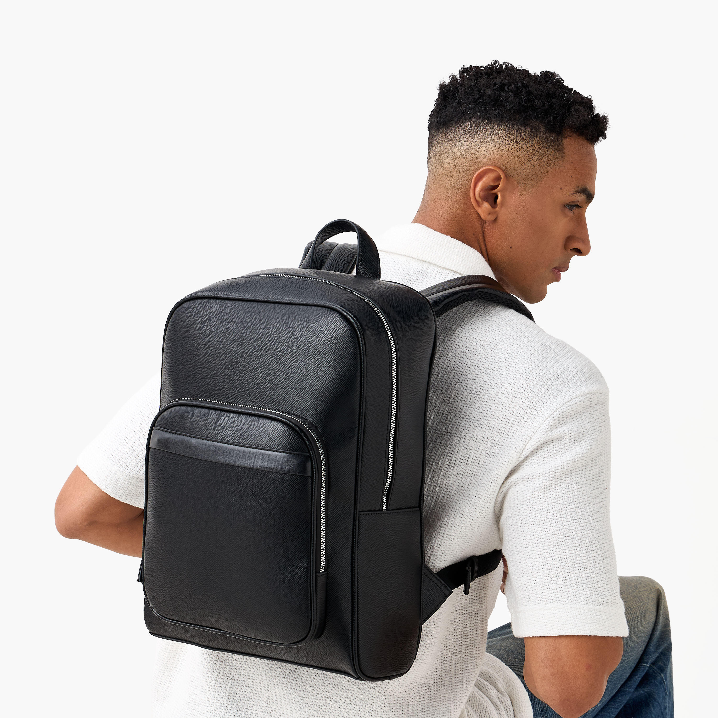 Men Textured Backpack-men-bags-image-2