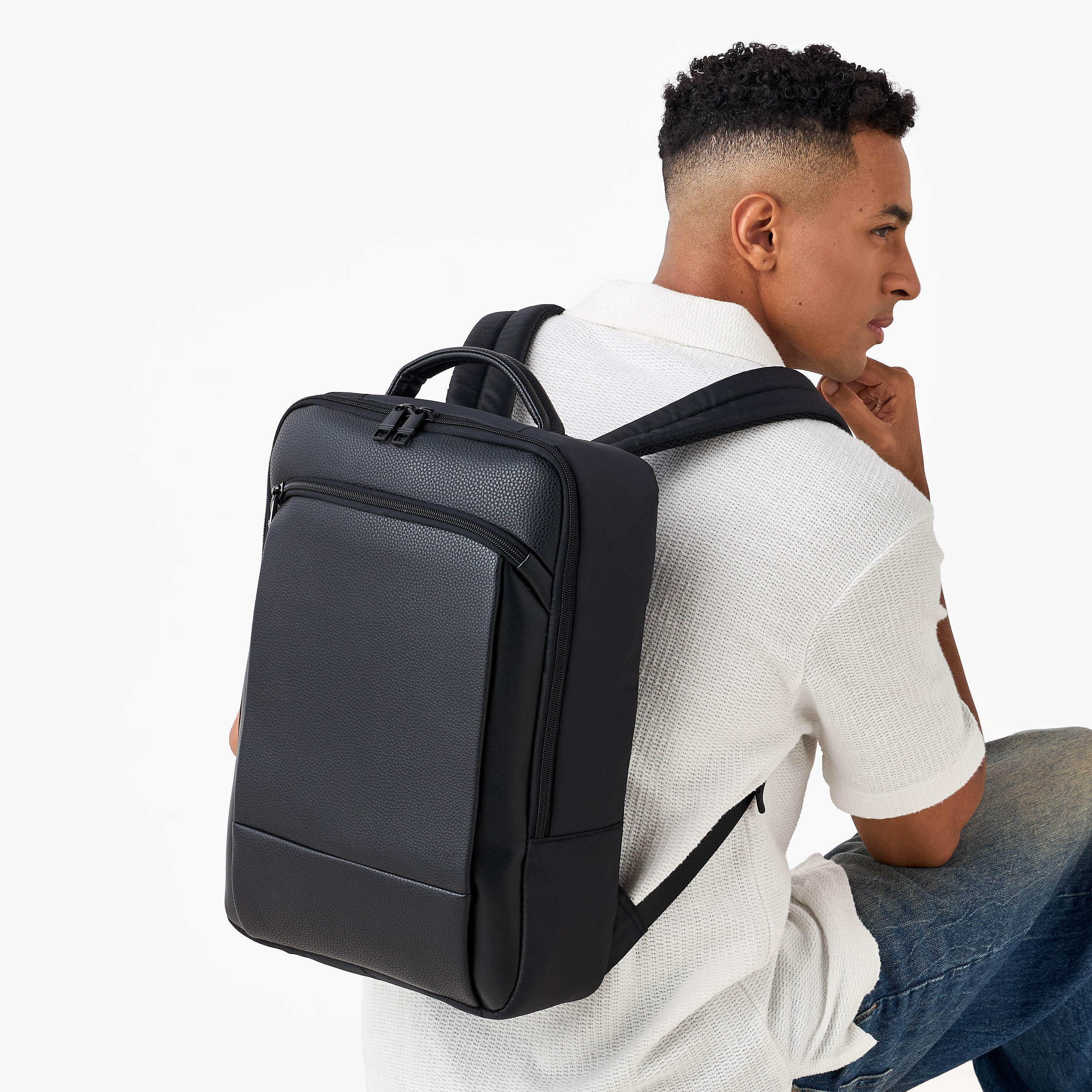 Men Textured Backpack-men-bags-image-2
