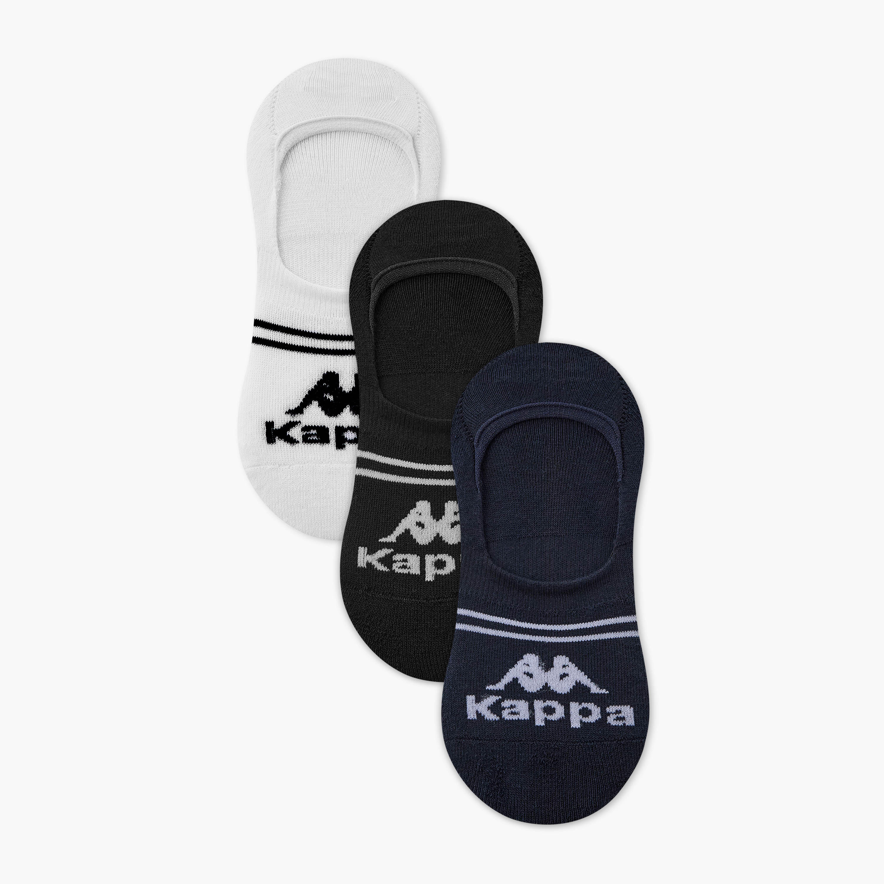 Kappa Men Invisible Socks Half Terry - Set of 3-men-socks-image-1